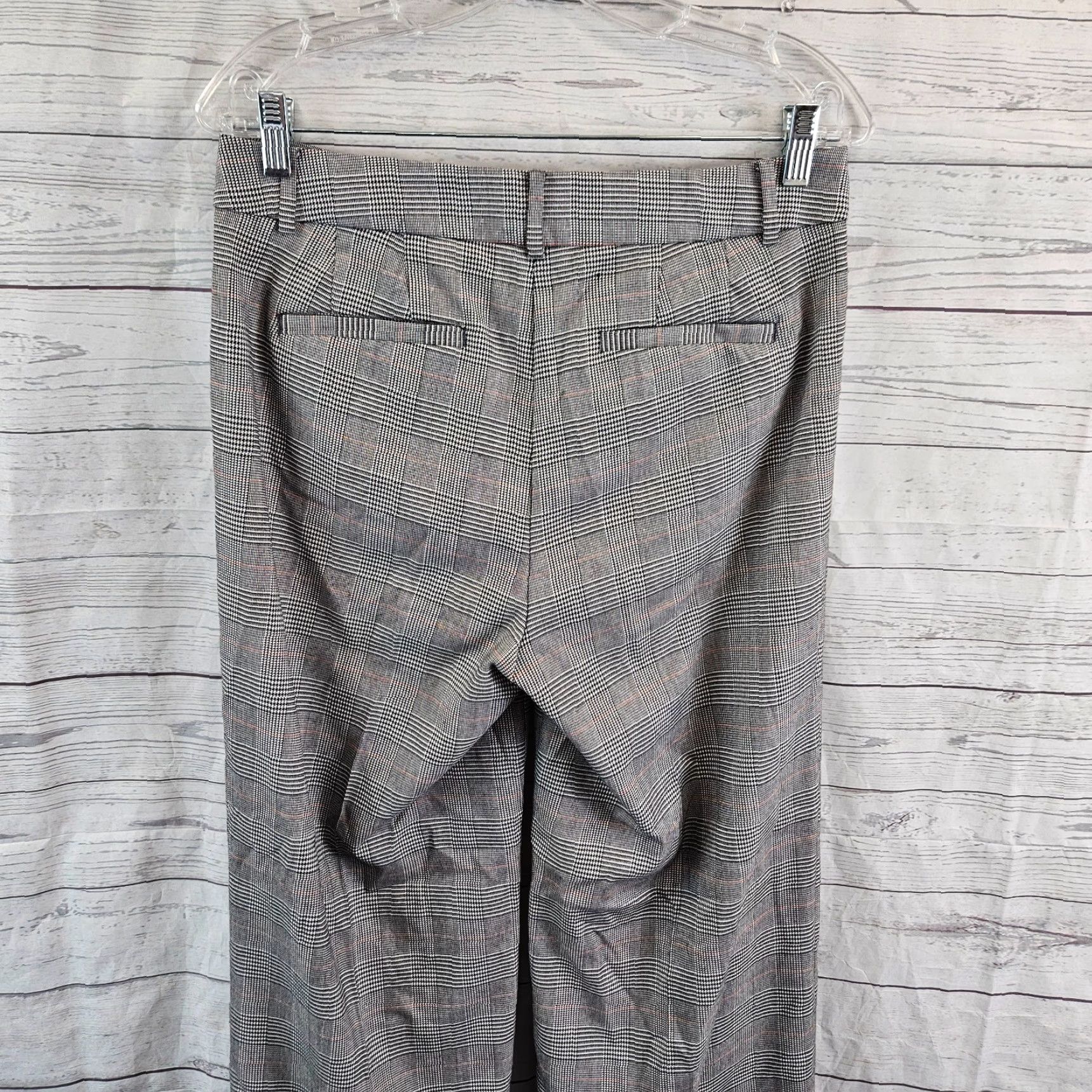 Loft Ann Taylor LOFT Womens High Waist Trouser Sz 4 Black White Plaid Size 27" / US 4 / IT 40 - 4 Thumbnail