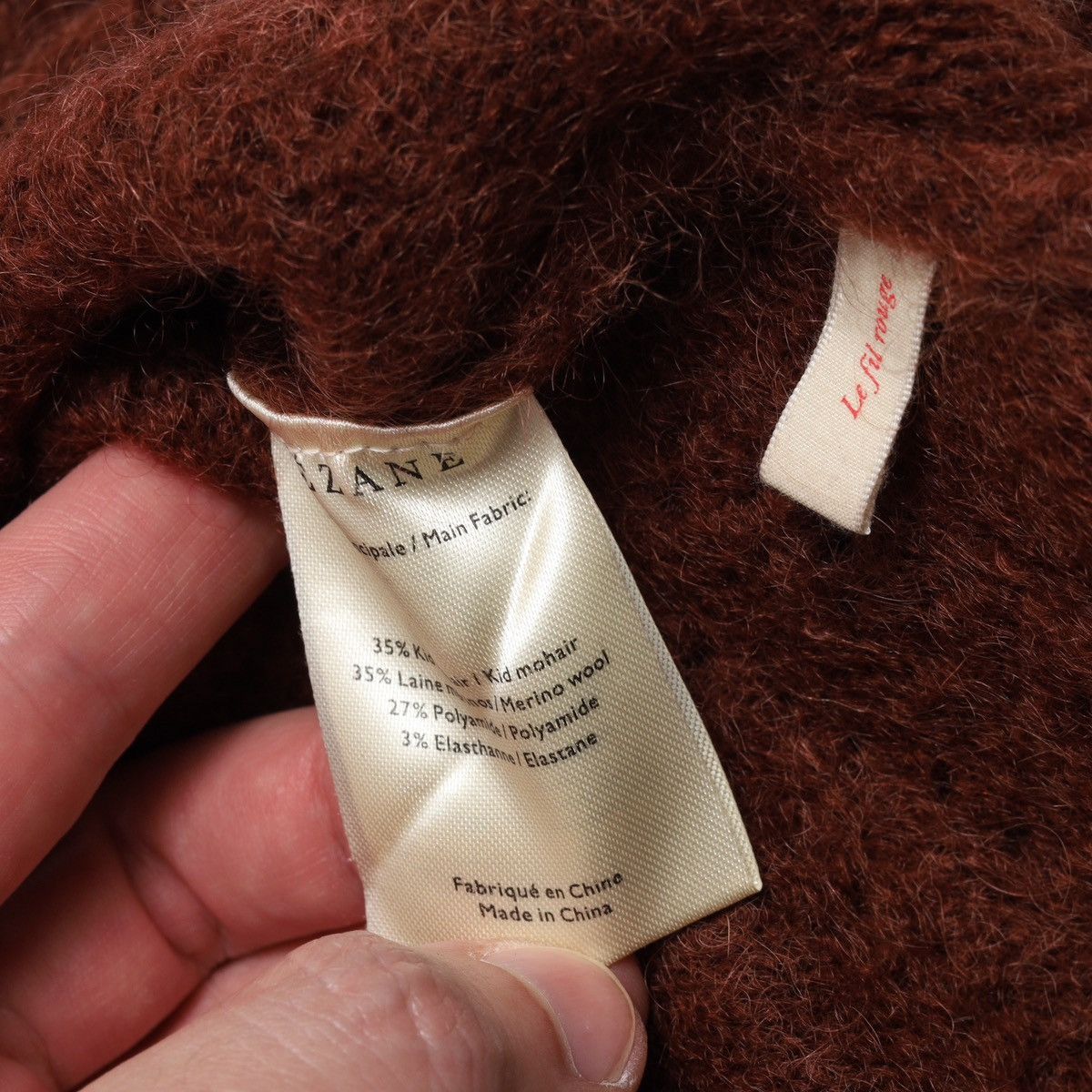 Sezane Sezane Kid Mohair Sweater Open V neck Size S / US 4 / IT 40 - 6 Thumbnail