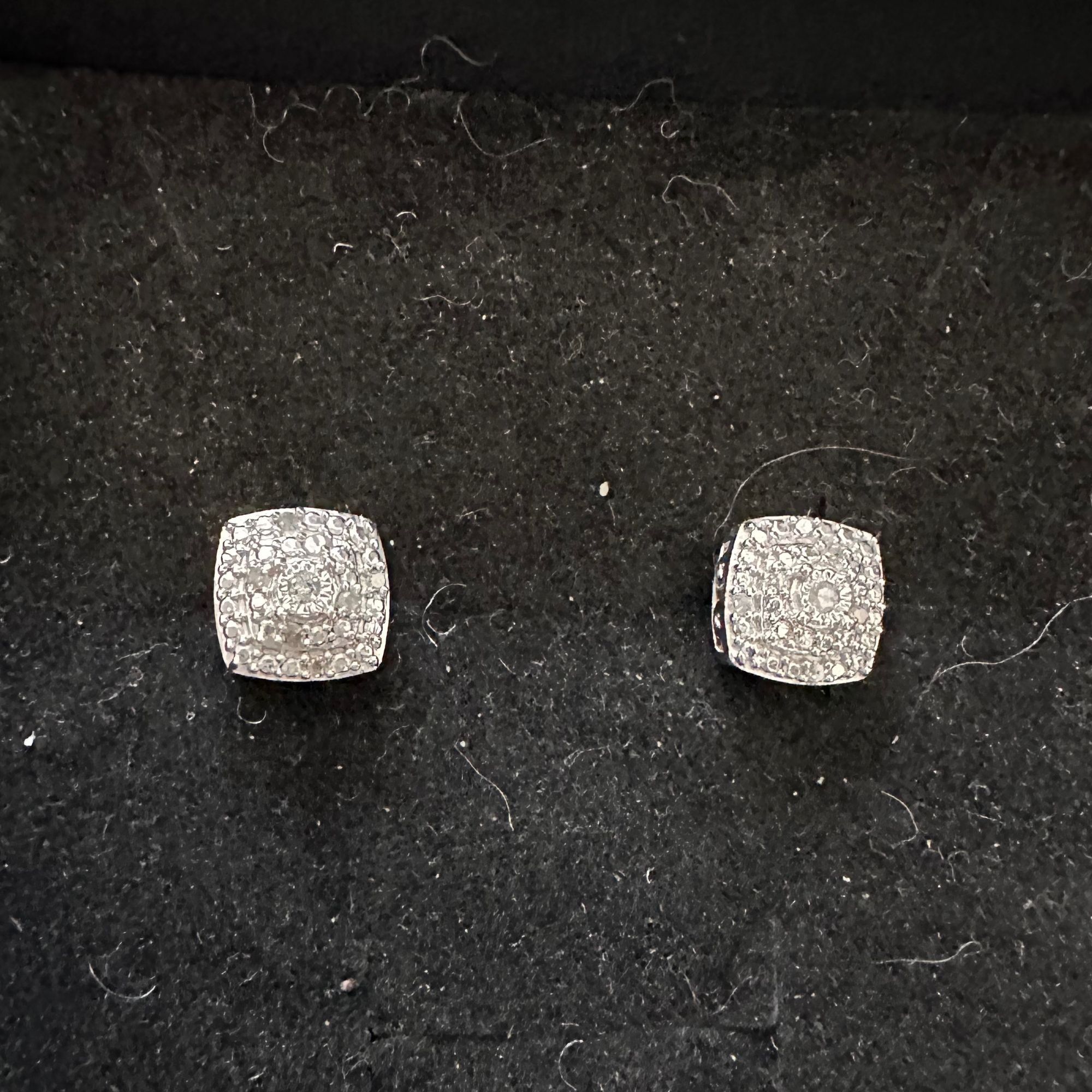 Other Natural Diamond Cushion Cut Stud Earrings Sterling Size ONE SIZE - 14 Thumbnail