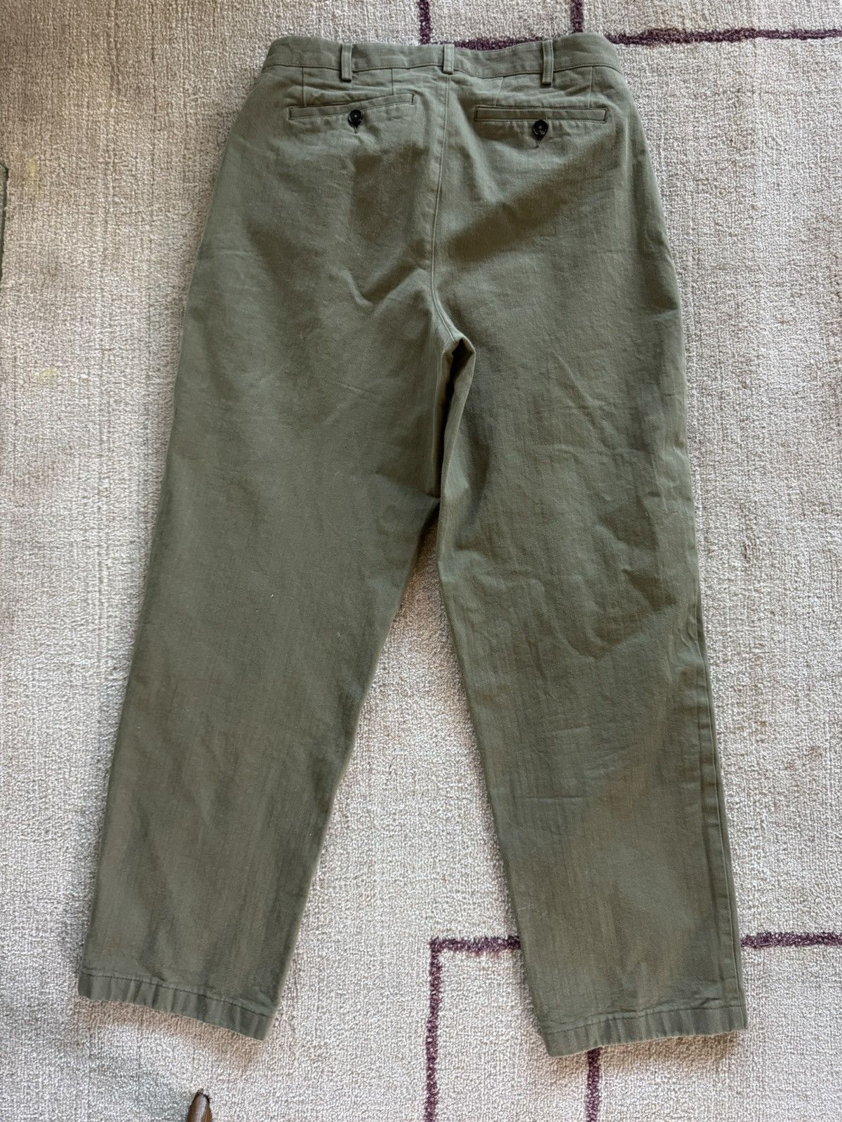 Noah Classic Double-Pleat Herringbone Pant Size US 30 / EU 46 - 2 Thumbnail