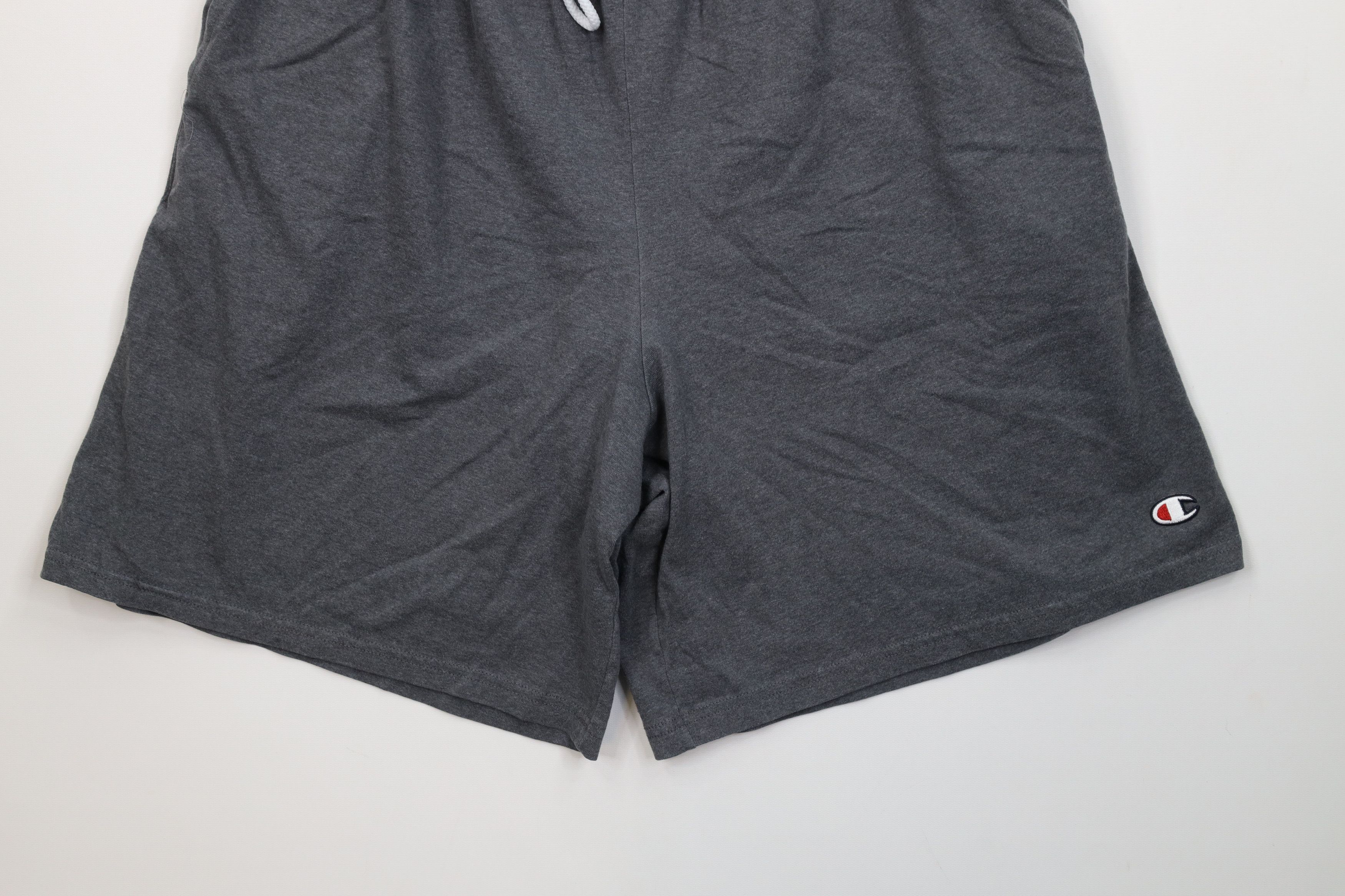 Champion Vintage Y2K Champion Logo Above Knee Shorts Heather Gray Size US 36 / EU 52 - 4 Thumbnail