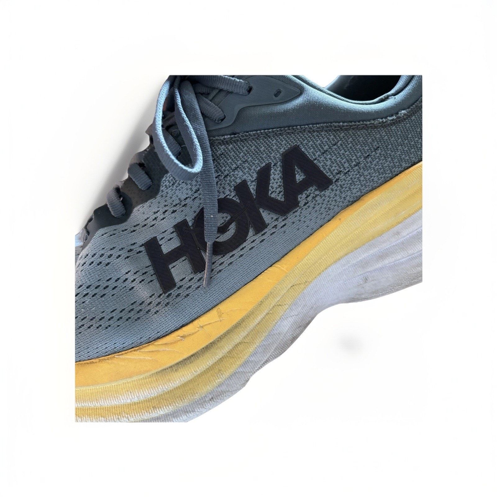 Hoka Hoka One One Men's Bondi 8 Wide Blue Yellow 11.5 2E EU46 Size US 11.5 / EU 44-45 - 11 Thumbnail