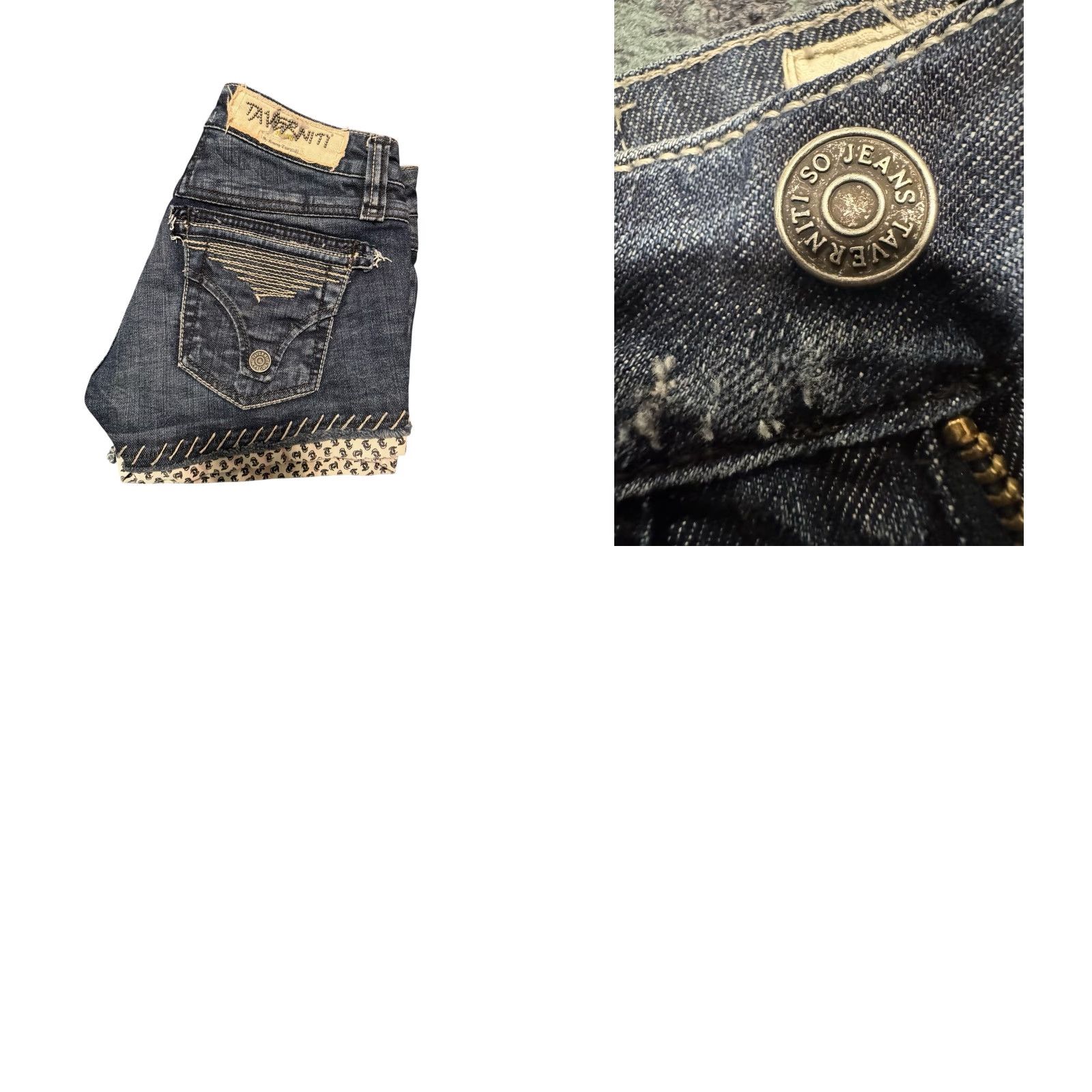 Vintage VINTAGE Taverniti So Kate Shorts Denim Embroidered Pocket Size 25 Women Slim Blue Size 42" / US 20 - 9 Thumbnail