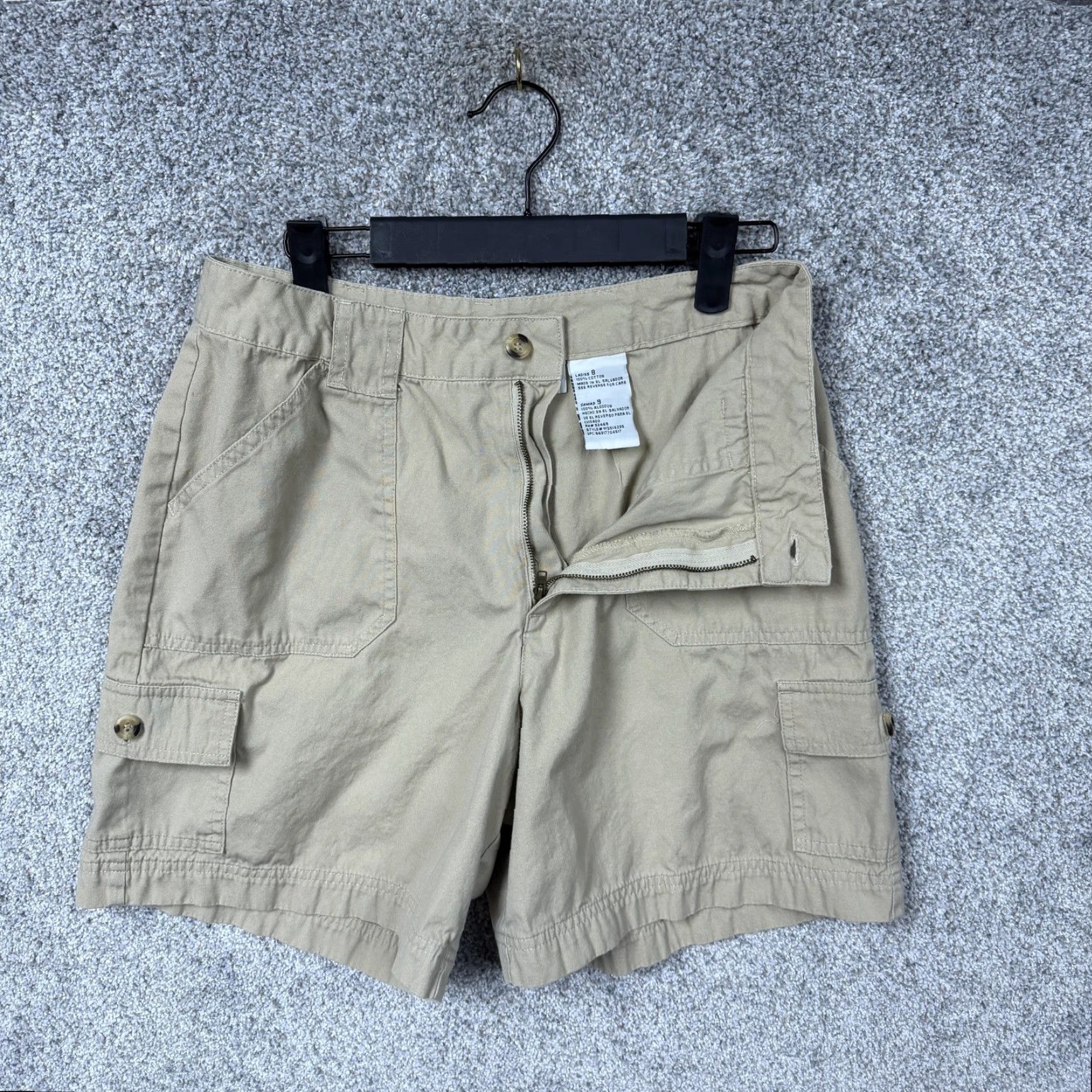 Vintage VINTAGE White Stag Cargo Shorts Womens 8 Regular Khaki 6 in Inseam 28 in Waist Summer 90s Bohemian Retro Casual Size 30" / US 8 / IT 44 - 7 Thumbnail