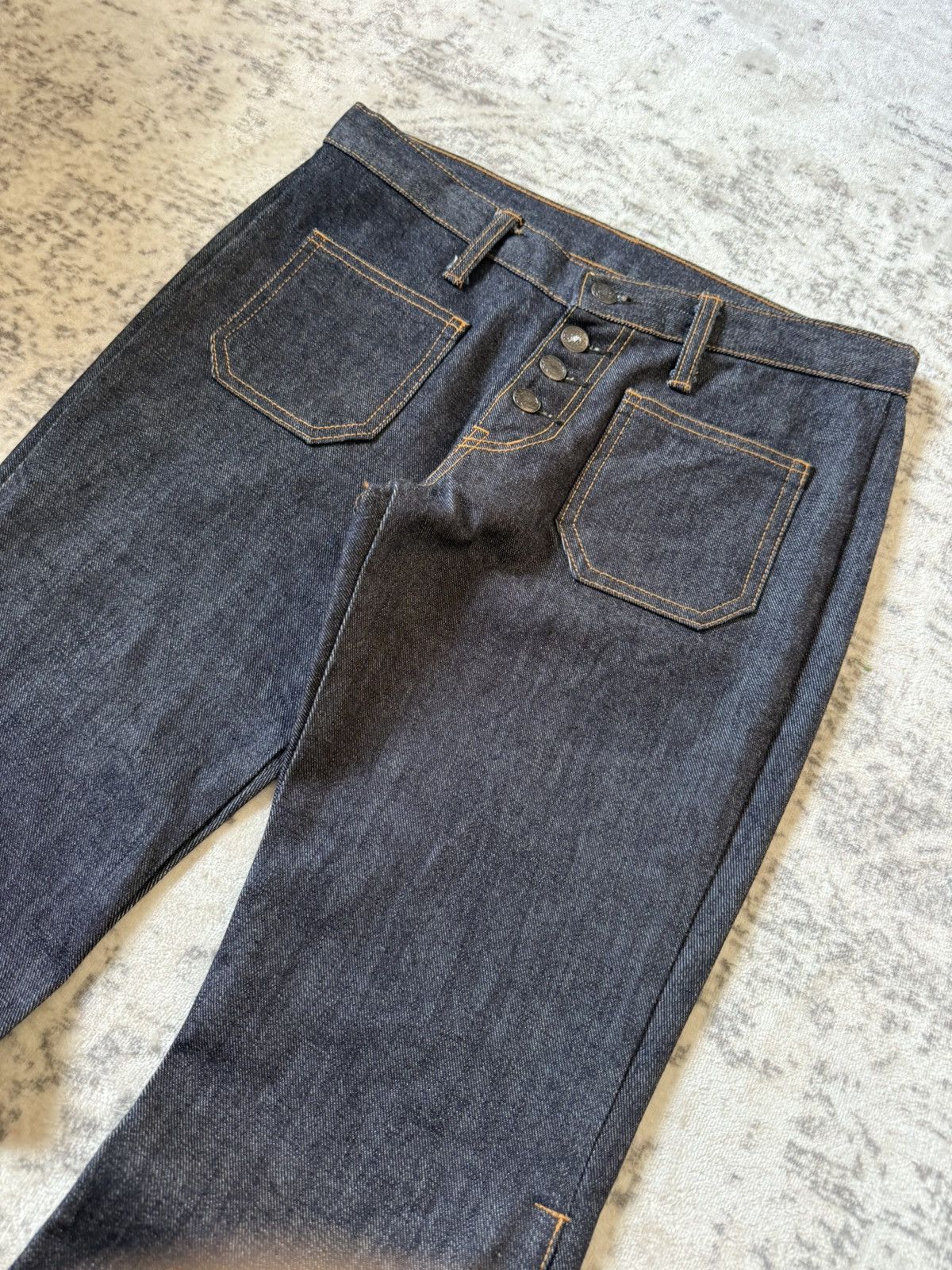 Tornado Mart Tornado Mart Style Side Button Bell Bottom Flare Jeans Size US 29 - 4 Thumbnail