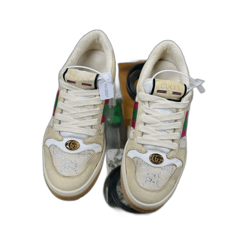 Gucci Gucci Screener Beige Sneakers Size 37 Size US 6 / IT 36 - 1 Thumbnail