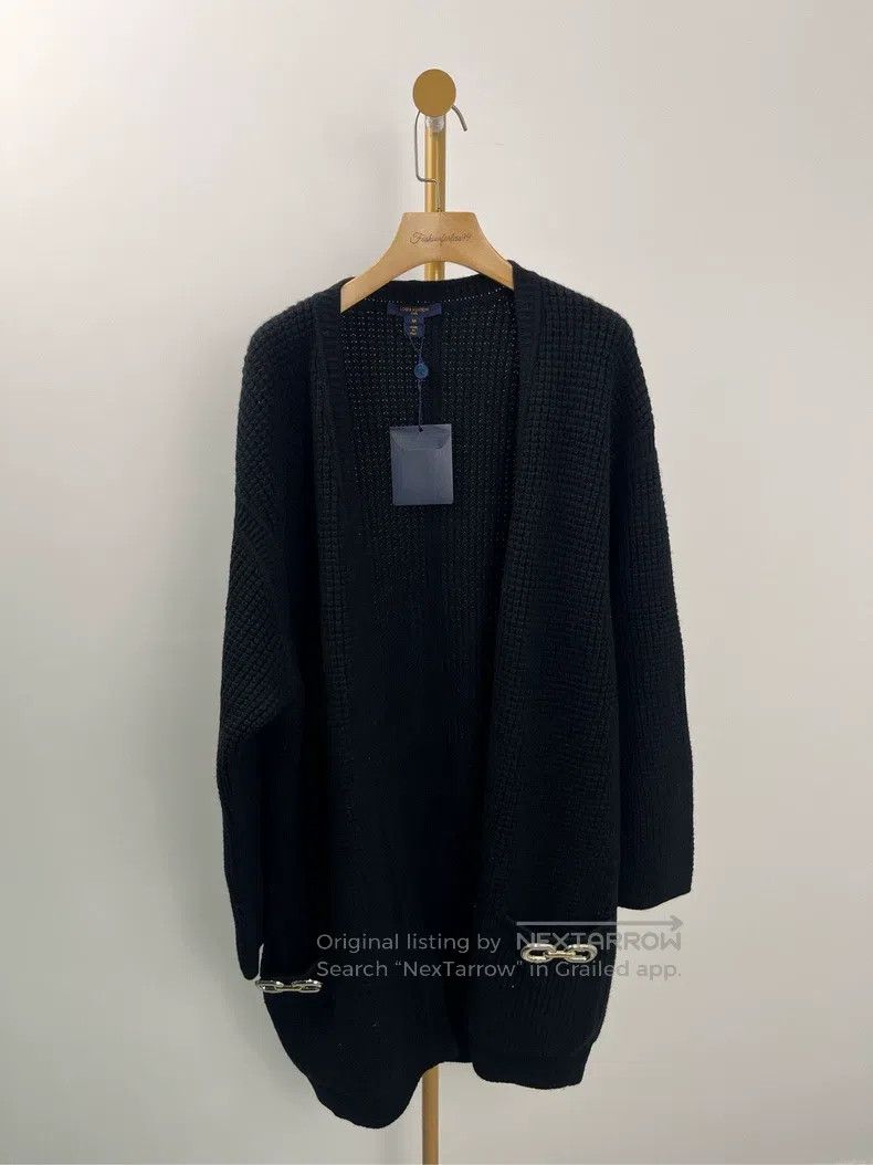 Louis Vuitton Louis Vuitton Black long-sleeve knit cardigan jacket Size US M / EU 48-50 / 2 - 1 Thumbnail