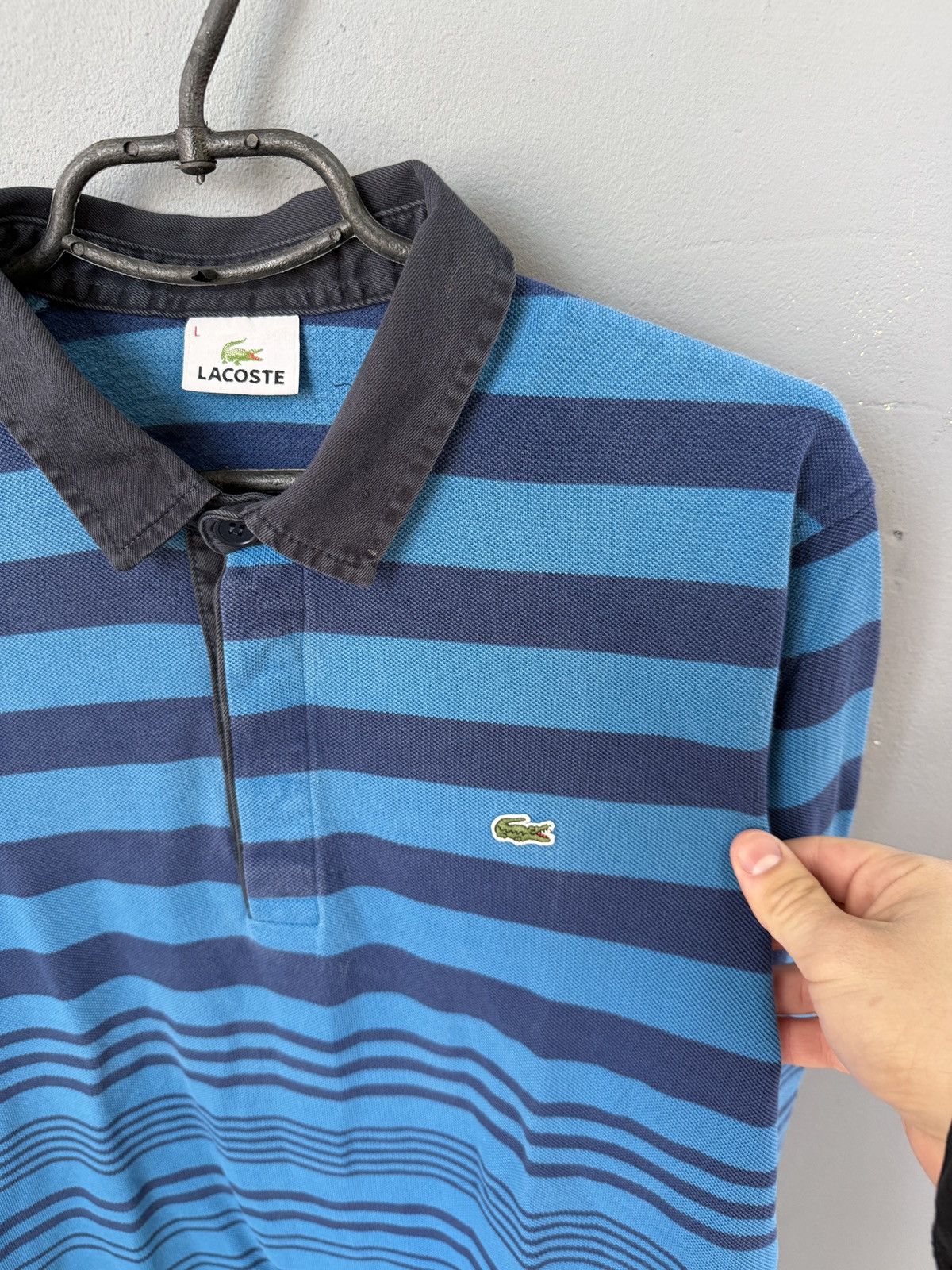 Lacoste Lacoste Long Sleeve Polo Shirt Striped Size US L / EU 52-54 / 3 - 4 Thumbnail
