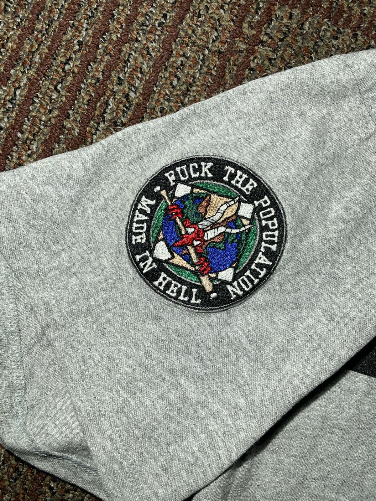Fuck The Population FTP Made In Hell Baseball Jersey (X-Large) Size US XL / EU 56 / 4 - 3 Thumbnail