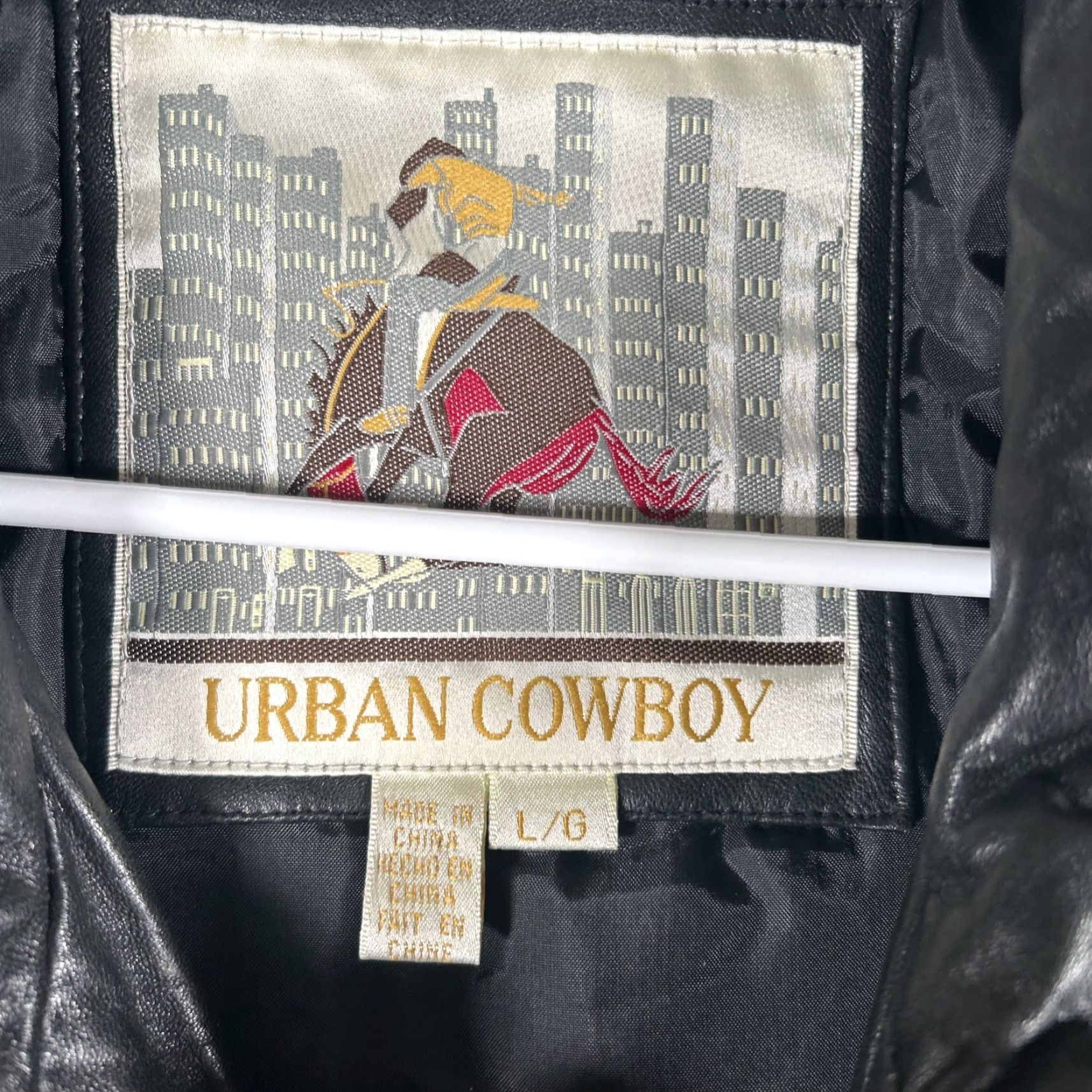 Vintage Men’s Black Heavy Rugged Leather Button Snap Zipper Coat Urban Cowboy Size Large Size US L / EU 52-54 / 3 - 3 Thumbnail