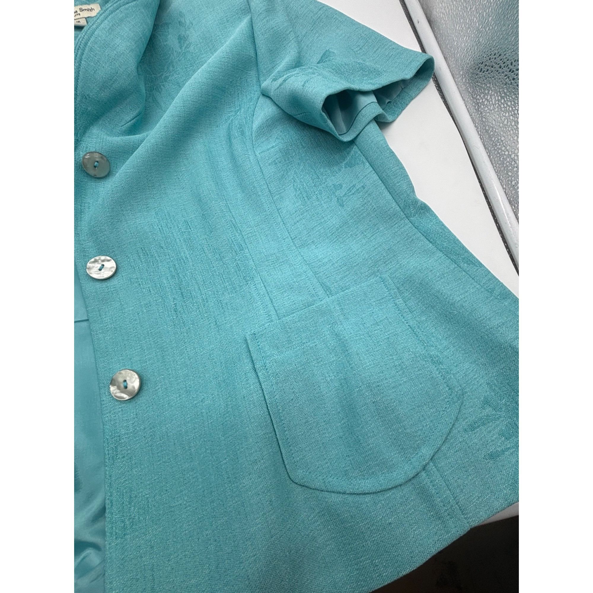 Vintage Amanda Smith Women’s Vintage 2-Piece Turquoise Skirt Suit Si Size XXL / US 16-18 / IT 52-54 - 14 Thumbnail