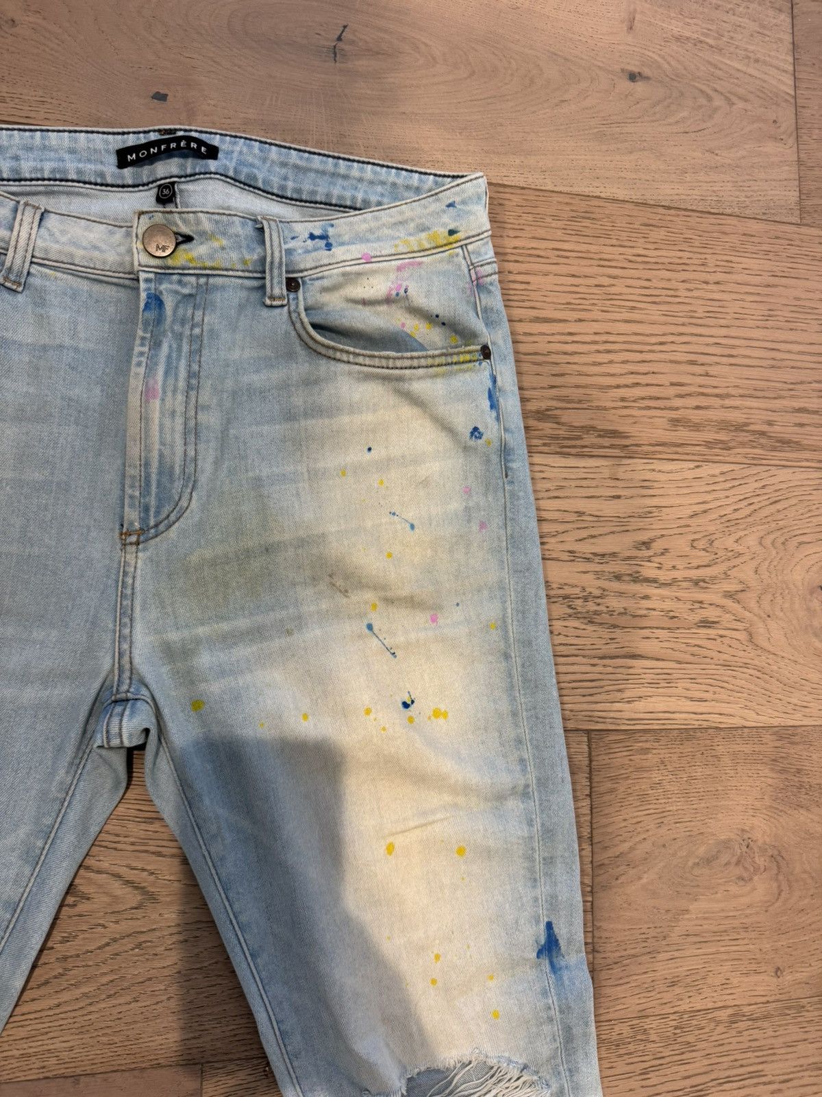 MONFRERE Monfrère Slim Fit Light Wash Jeans 36 Size US 36 / EU 52 - 8 Thumbnail