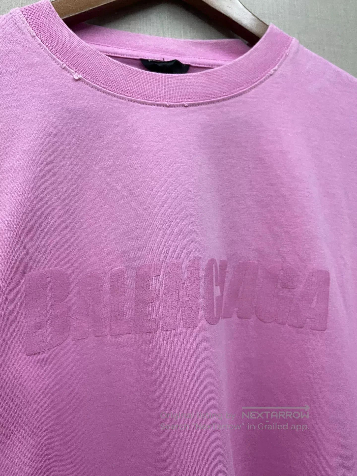 Balenciaga balenciaga pink logo short sleeve t. Size US S / EU 44-46 / 1 - 3 Thumbnail