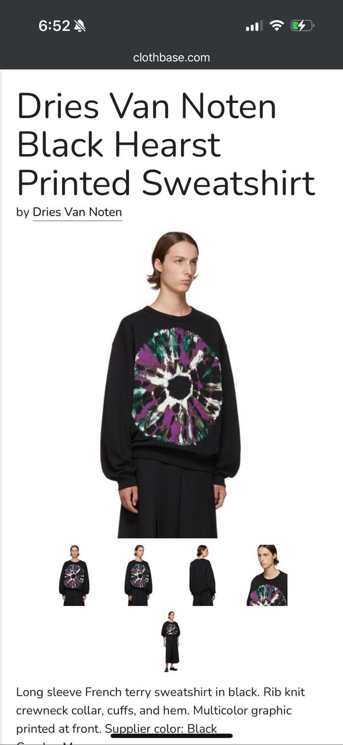 Dries Van Noten Dries Van Noten AW19 Hearst Tie Dye Sweatshirt Medium Size US M / EU 48-50 / 2 - 2 Thumbnail