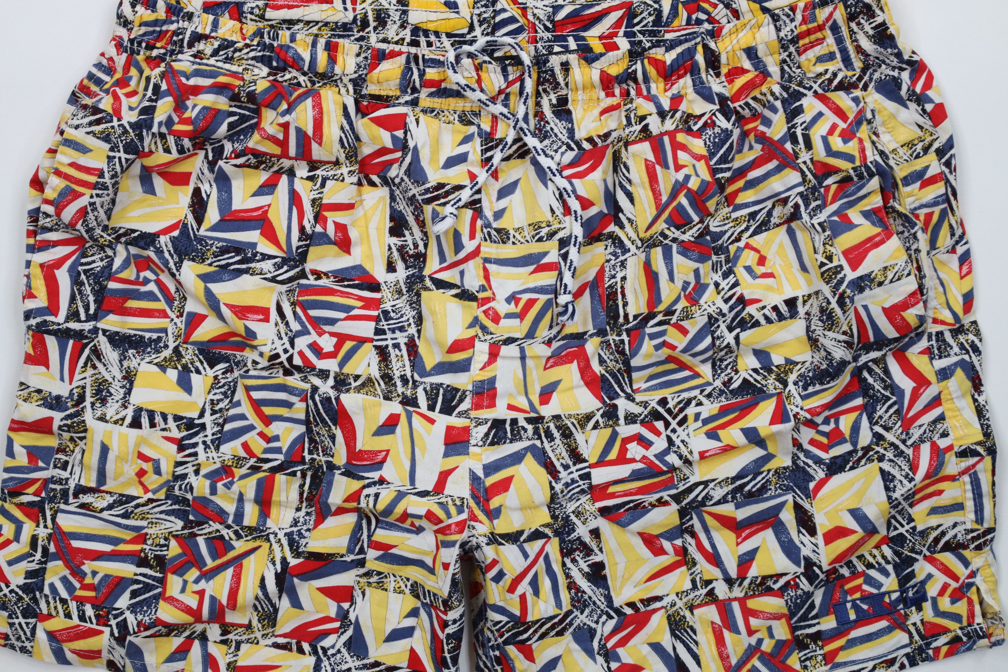 Vintage Vintage 90s Hobie Abstract Sailing Flags Lined Shorts Trunks Size US 32 / EU 48 - 3 Thumbnail