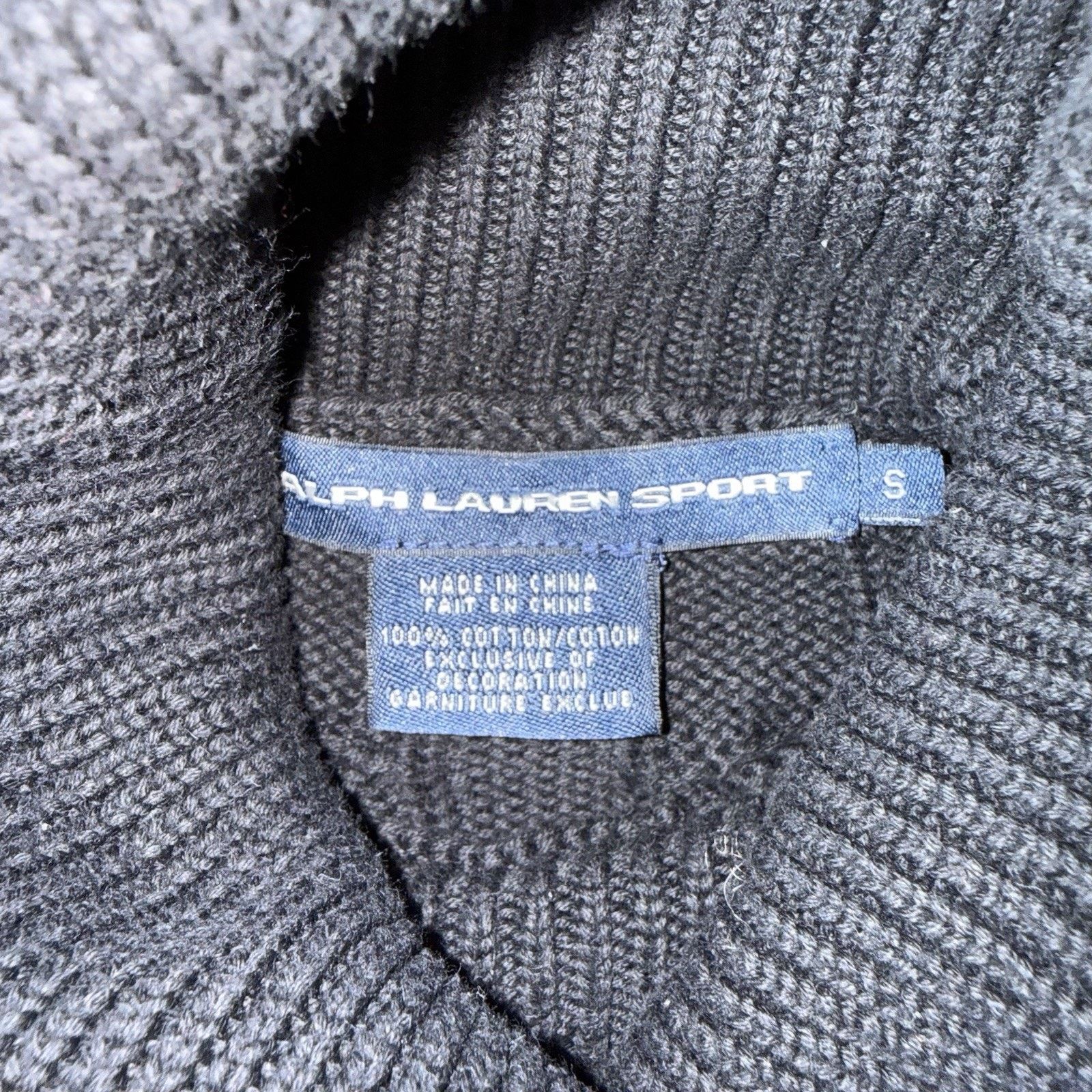 Polo Ralph Lauren Ralph Lauren Sport Cable Knit Sweater Women's S Black Size S / US 4 / IT 40 - 8 Thumbnail