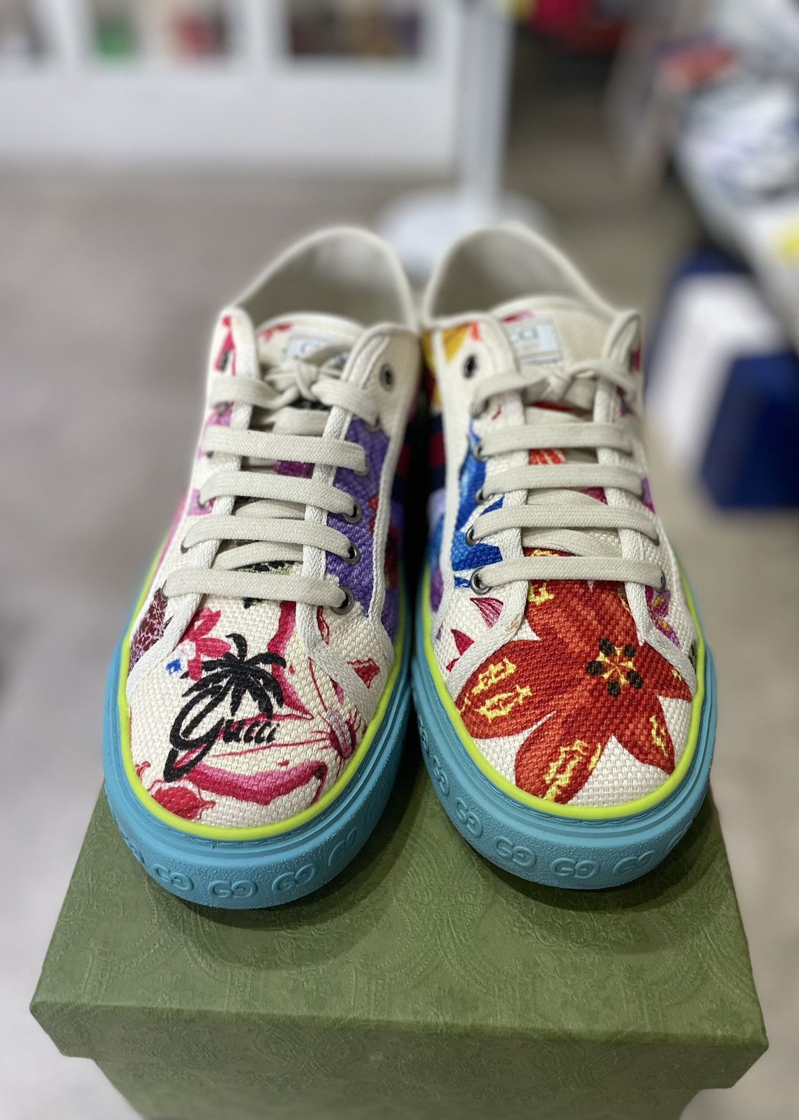 Gucci Gucci Multicolor Canvas Tennis highest 1977 Low Size US 10 / EU 43 - 1 Thumbnail