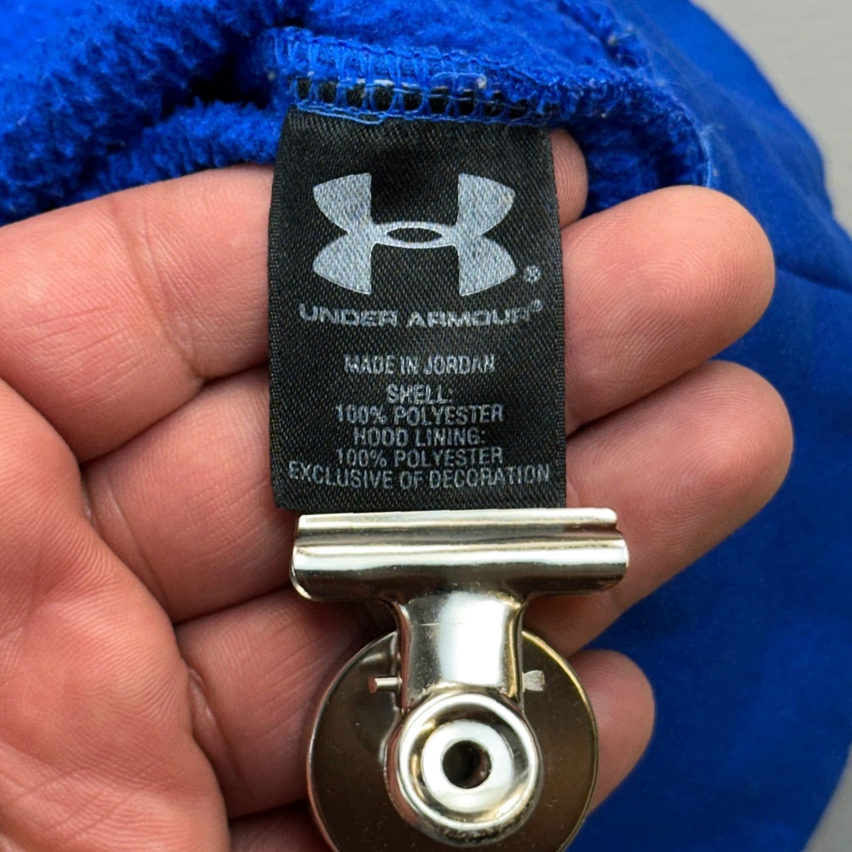 Under Armour Under Armour Hoodie Mens Large Blue UA Fleece Pullover Logo Graphic Embroidered Pocket Regular Knit Sweatshirt Size US L / EU 52-54 / 3 - 7 Thumbnail