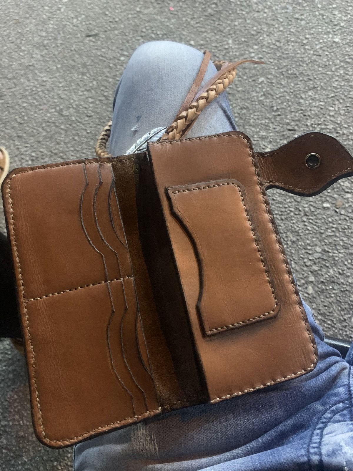 The Unbranded Brand Leather wallet - Custom long Wallet Size ONE SIZE - 6 Thumbnail