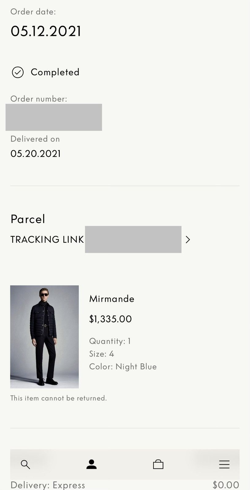 Moncler Moncler Mirmande Jacket in size 4 and night blue color Size US L / EU 52-54 / 3 - 4 Thumbnail