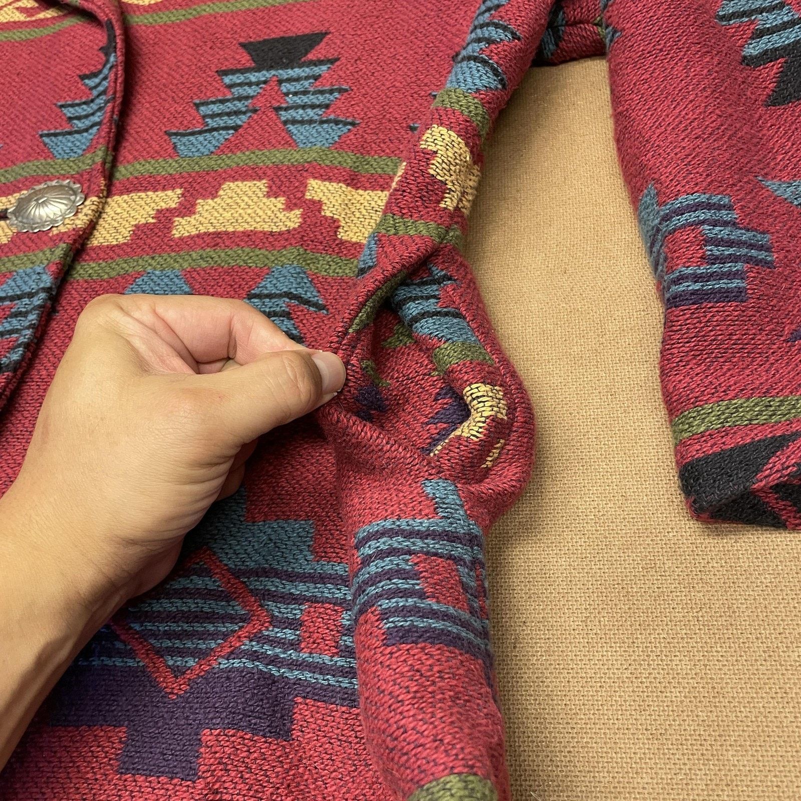 Other Vintage Silverado Jacket Womens Medium Southwest Aztec Shawl Size M / US 6-8 / IT 42-44 - 9 Thumbnail