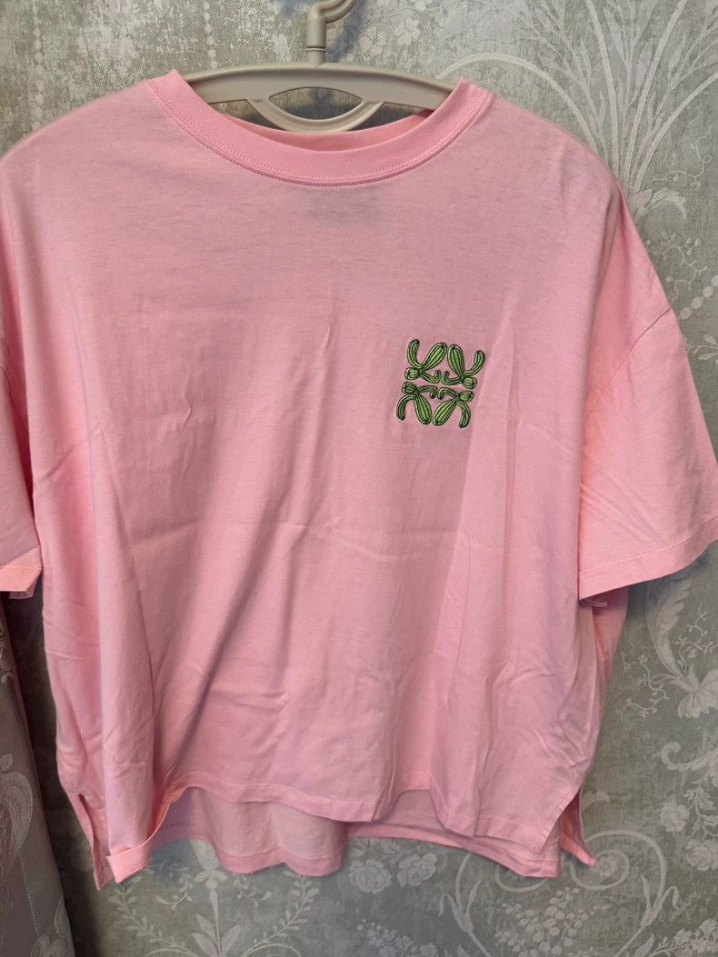 Loewe LOEWE Pink Cactus Logo Short-Sleeve T-Shirt - dmc Size US S / EU 44-46 / 1 - 1 Thumbnail