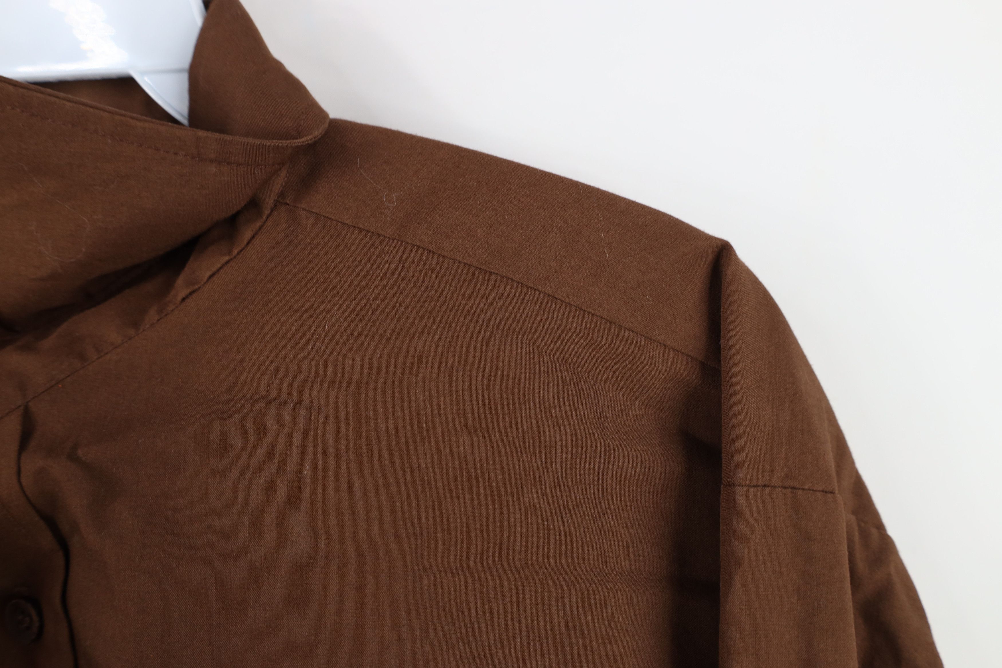 Vintage Vintage 70s Streetwear Faded Collared Button Shirt Brown Size US M / EU 48-50 / 2 - 8 Thumbnail