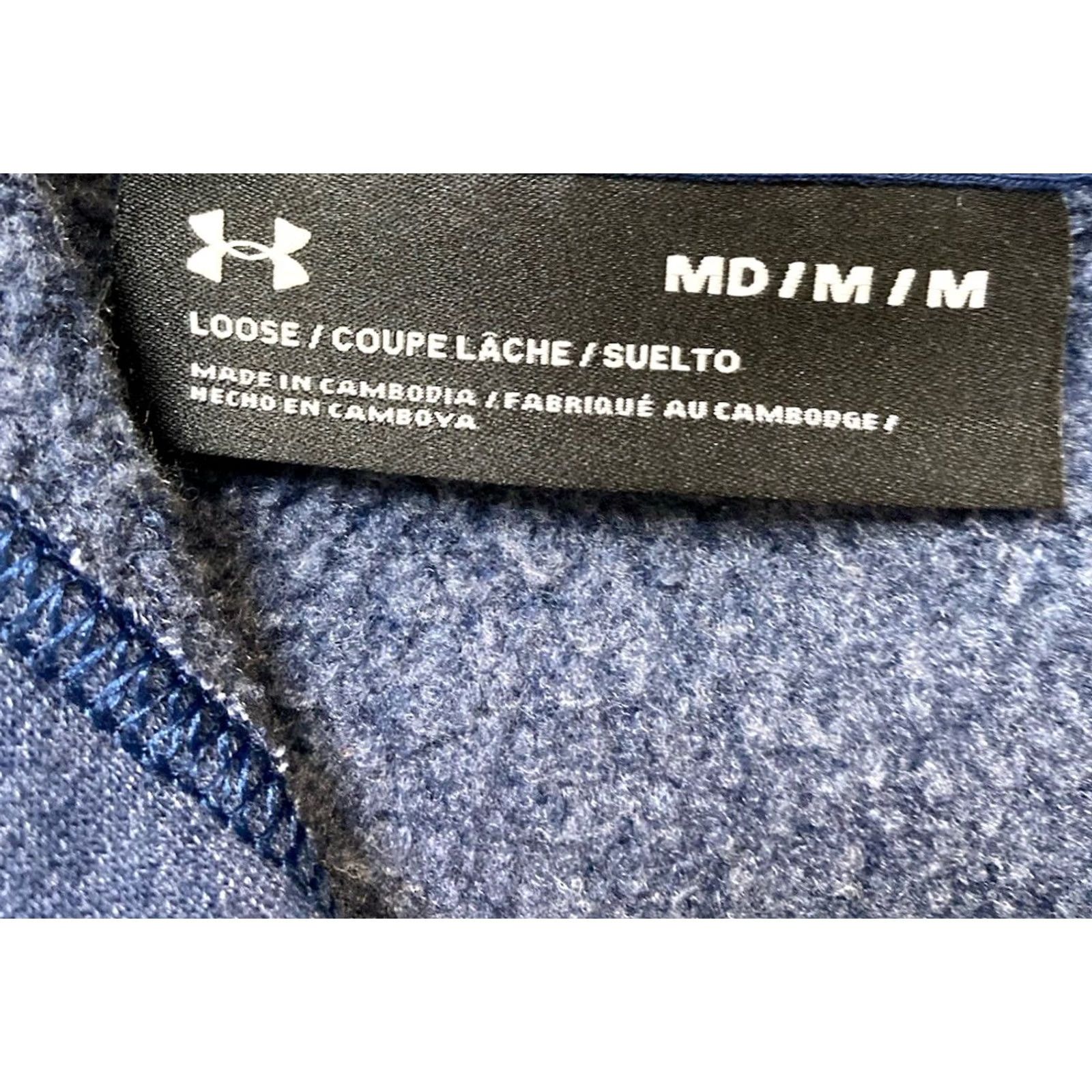 Under Armour Under Armour Project Rock Taped Fleece Pullover Hoodie Women Medium Blue 1346014 Size M / US 6-8 / IT 42-44 - 5 Thumbnail