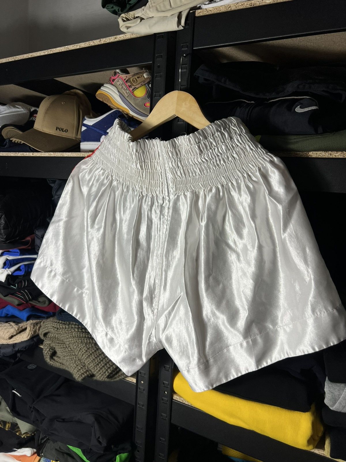 Japanese Brand LEONE Muay Thai Shorts Boxing Trunks WhiteGold Vintage Style Size US 34 / EU 50 - 6 Thumbnail