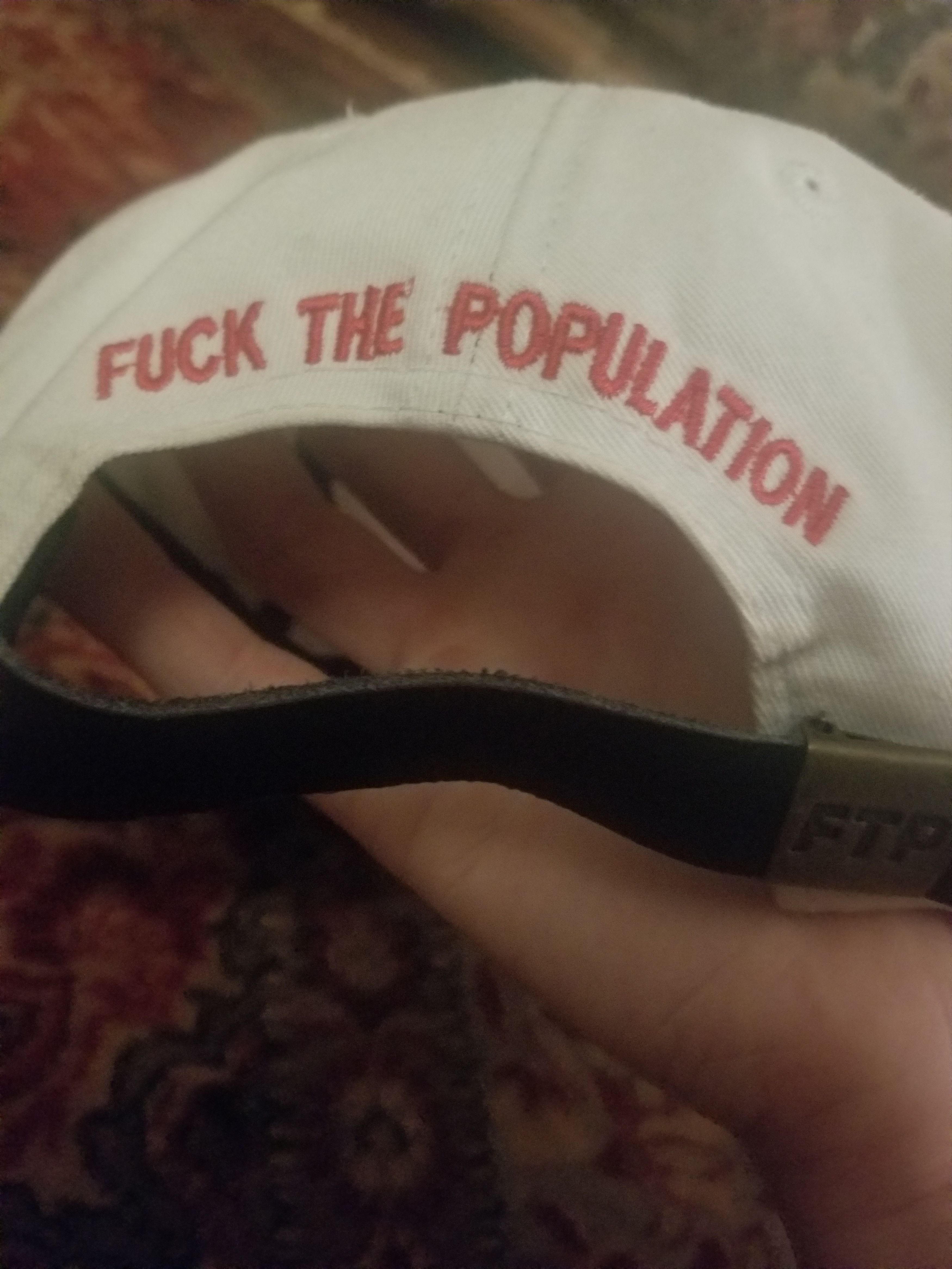 Fuck The Population ftp white and red hat Size ONE SIZE - 2 Thumbnail