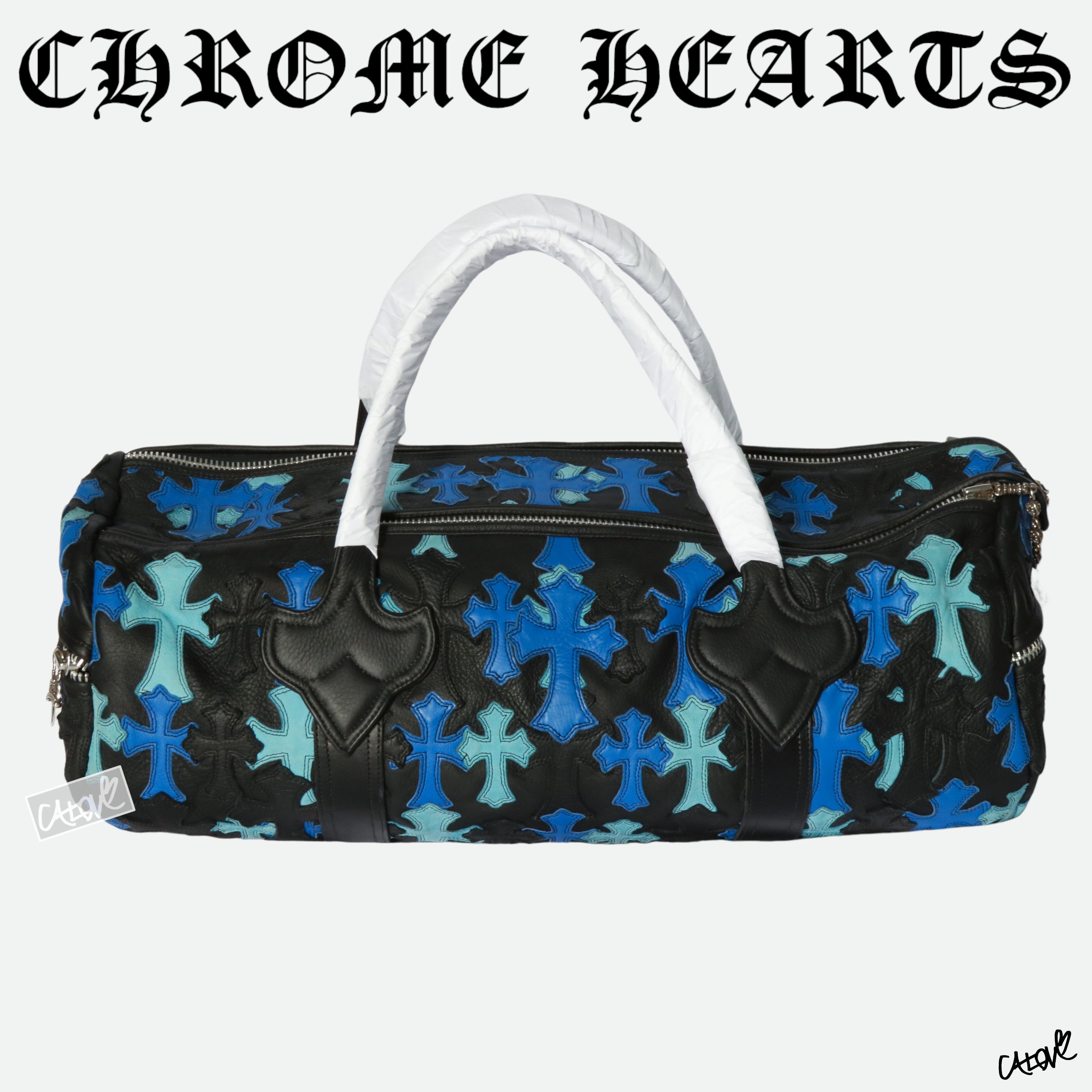 image of Chrome Hearts Duffle Bag (1 Of 1) in Black/Blue, Men's