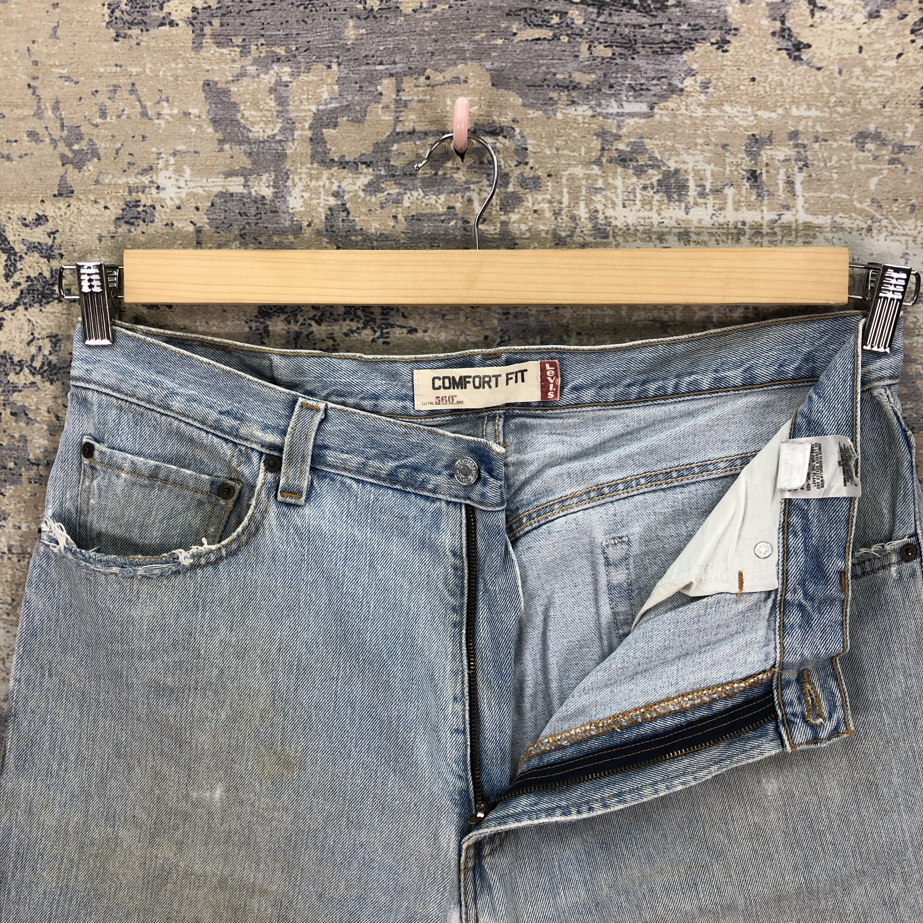 Levi's Vintage Y2k Levis 560 Light Wash Jeans Levi's Sunfaded Denim Size US 36 / EU 52 - 6 Thumbnail