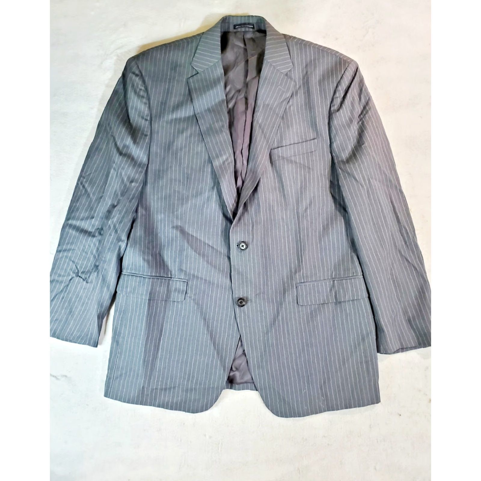 Ralph Lauren Ralph Lauren-Signature Gray Pinstripe 100% Wool Sport Coat Mens Size 44L Size US S / EU 44-46 / 1 - 2 Thumbnail