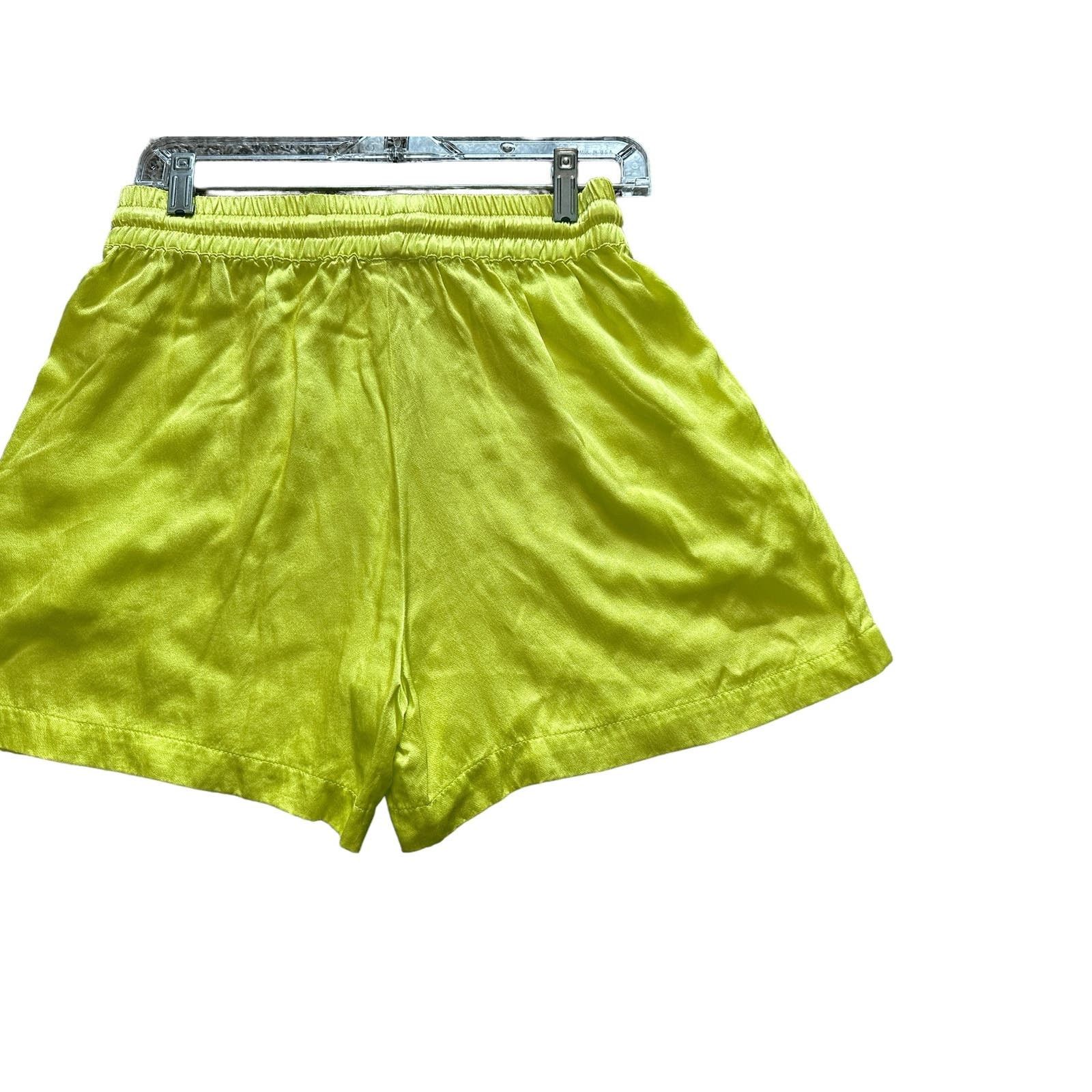 Young Fabulous & Broke YFB Women's Medium Boxer Silky Lime Green Drawstring Shorts Size 30" / US 8 / IT 44 - 5 Thumbnail