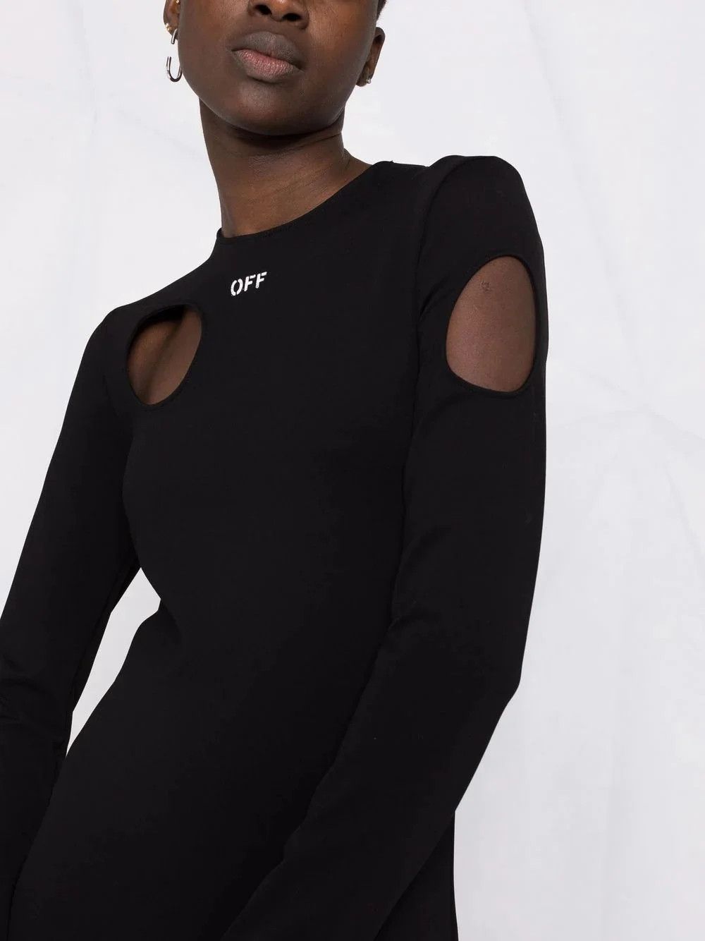 Off-White o1y1125 Midi Dress in Black Size M / US 6-8 / IT 42-44 - 5 Thumbnail