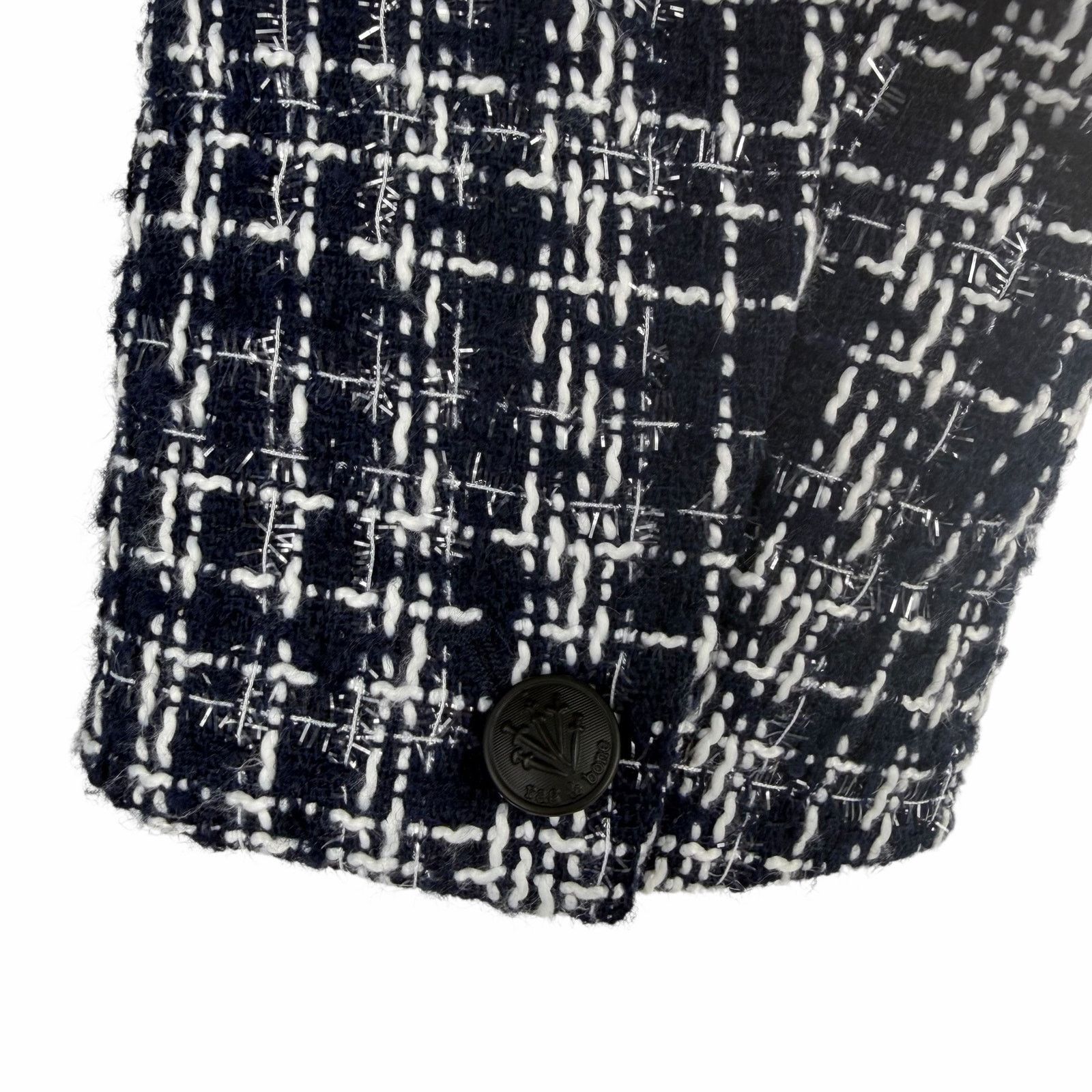 Rag & Bone Rag & Bone Elvy Tweed Double Breasted Blazer Navy Size 12 Size XL / US 12-14 / IT 48-50 - 10 Thumbnail