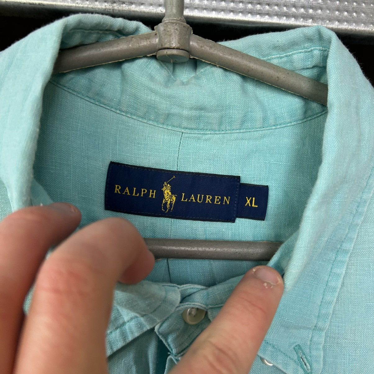 Polo Ralph Lauren Luxury Polo Ralph Lauren Linen 100% Basic button shirt Size US XL / EU 56 / 4 - 4 Thumbnail