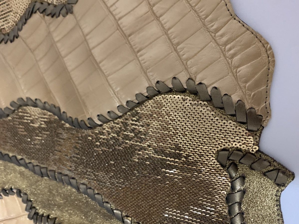 Balmain Balmain by Christophe Decarnin Golden Croc Messenger Size ONE SIZE - 9 Thumbnail