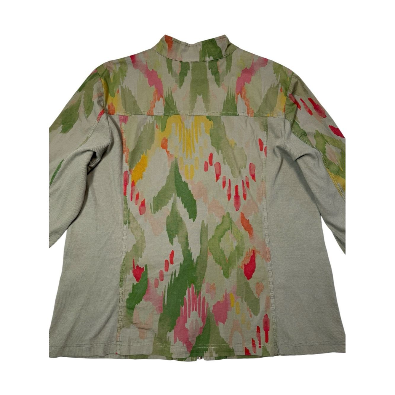 Chicos Chico's Zenergy Ikat Utility Camo 3/4 Sleeves Jacket Size 3 Size XL / US 12-14 / IT 48-50 - 6 Thumbnail
