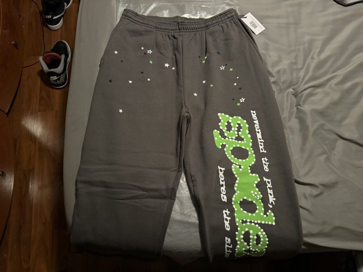 Sp5der Sp5der Punk V2 Slate Grey Sweatpants Size Medium Size US 32 / EU 48 - 1 Thumbnail