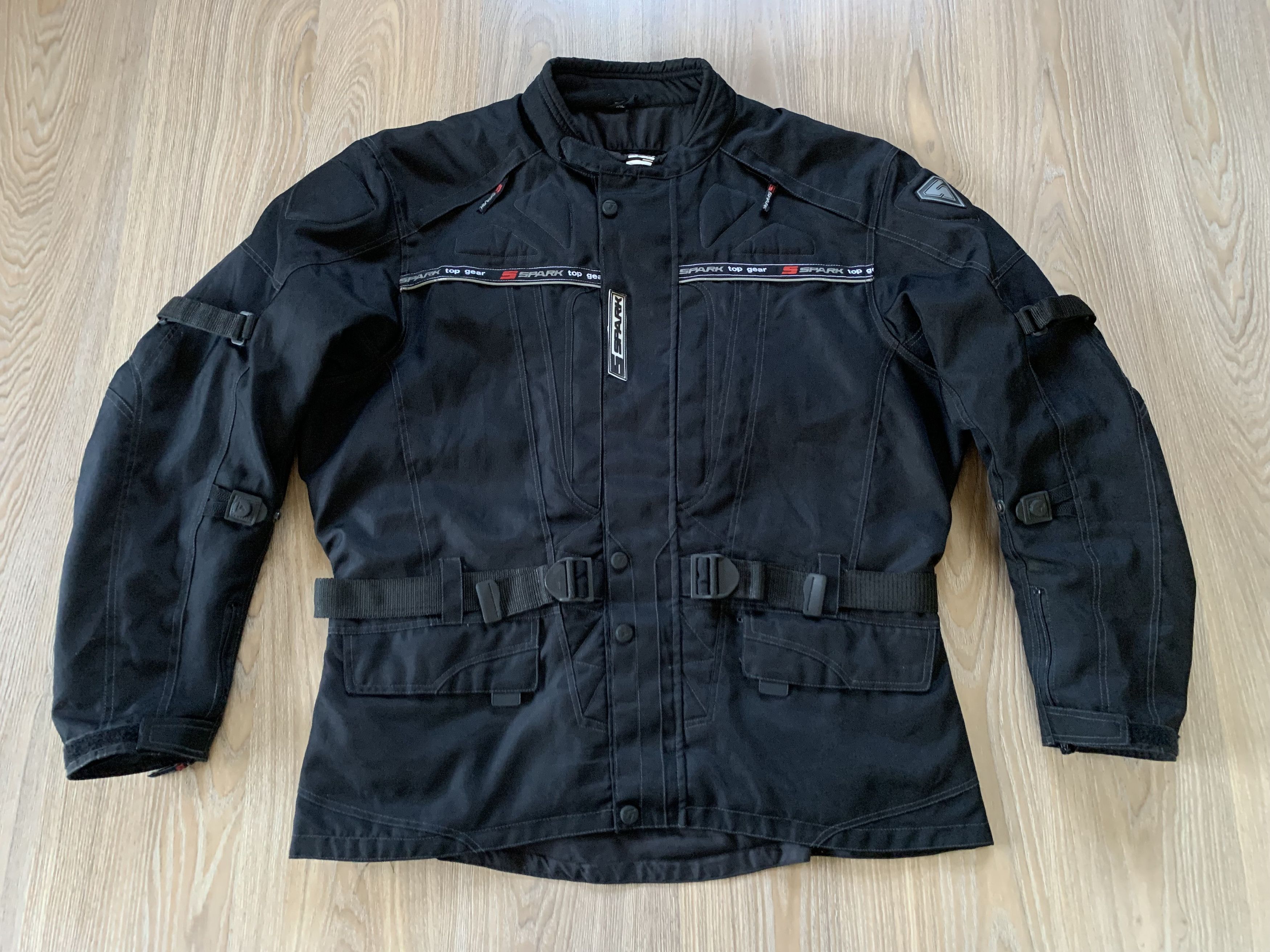 Sports Specialties Spark Top Gear Mens Textile Racing Black Motorcycle Jacket Size US XXL / EU 58 / 5 - 2 Thumbnail