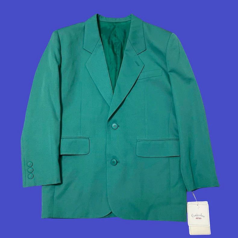 Kenzo Kenzo Vintage Green Wool Blazer Jacket - dmc Size US S / EU 44-46 / 1 - 1 Thumbnail