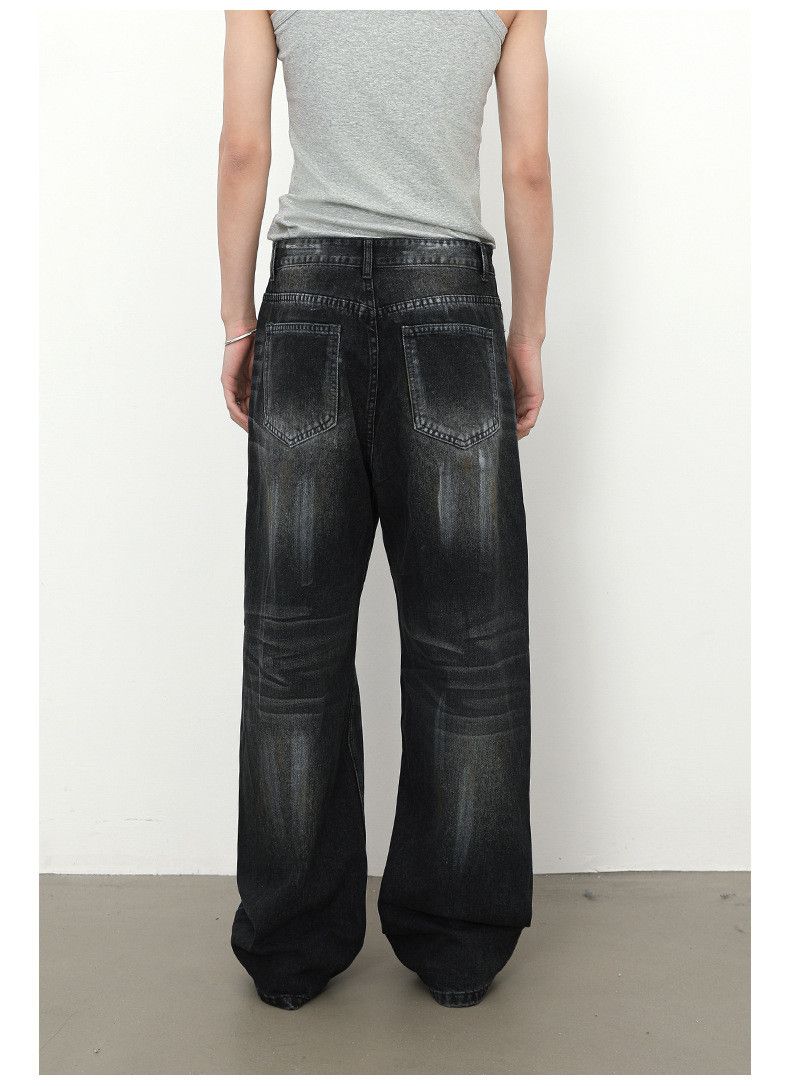 Japanese Brand × Jean Japanese retro loose straight retro men's distressed jeans Size US 32 / EU 48 - 6 Thumbnail