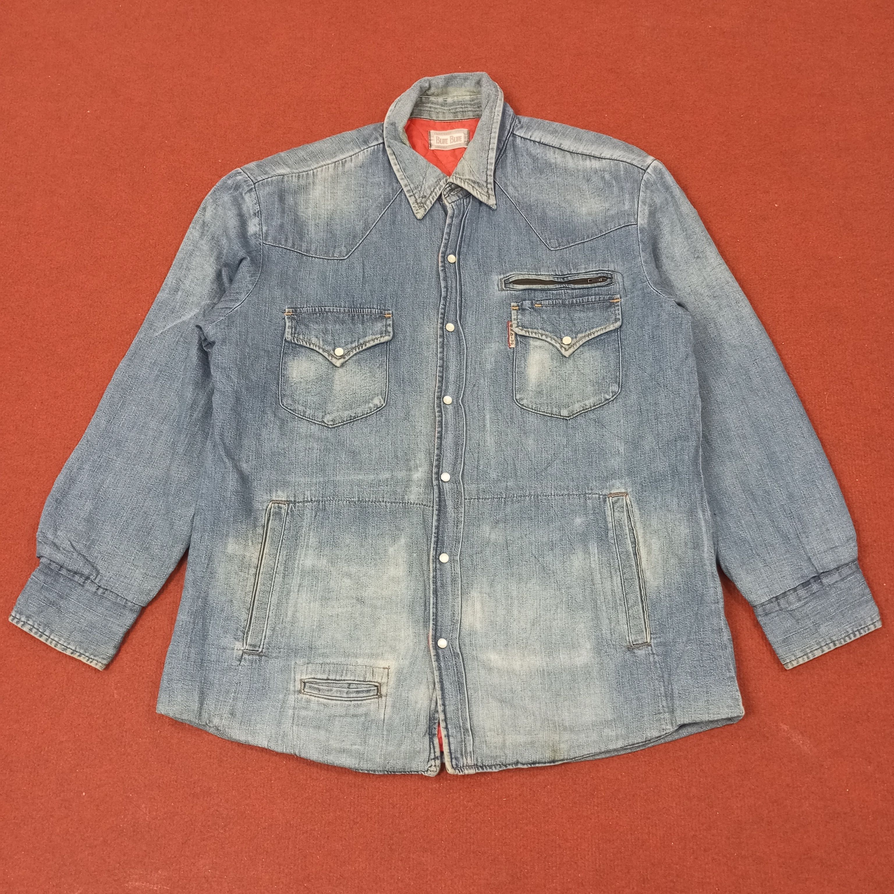 Blue Blue Japan Blue Blue Japanese Streetwear Style Shirt c249n13 Size US M / EU 48-50 / 2 - 1 Thumbnail