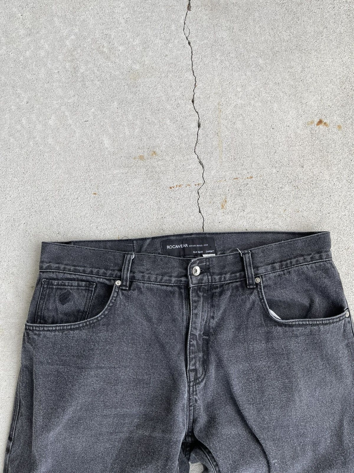 Rocawear Vintage Y2K Rocawear Baggy Embroidered Black Denim Jeans Size US 38 / EU 54 - 3 Thumbnail