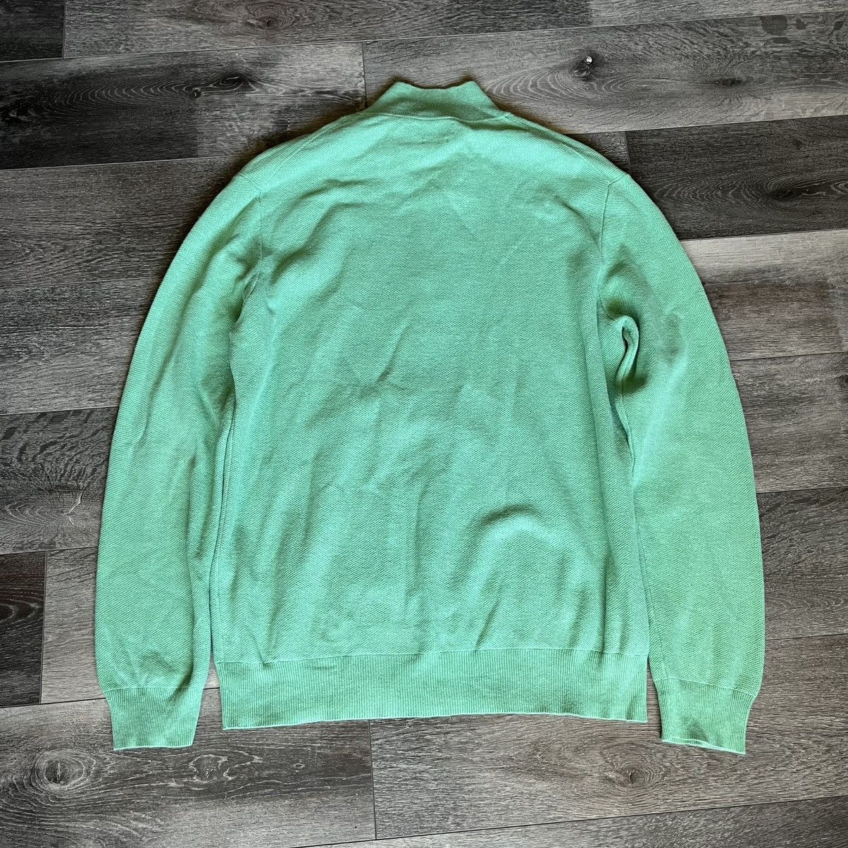 Polo Ralph Lauren Polo Ralph Lauren Pima Cotton 1/4 Quarter Zip Green Sweater Size US L / EU 52-54 / 3 - 2 Thumbnail