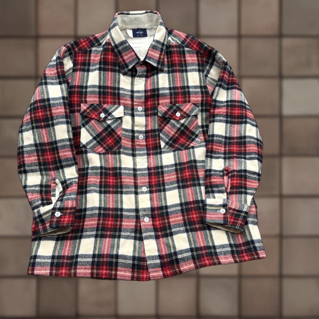 Wrangler VINTAGE Wrangler Shirt Jacket Mens XL Red Plaid Quilted Flannel Button Lined Size US XL / EU 56 / 4 - 1 Thumbnail