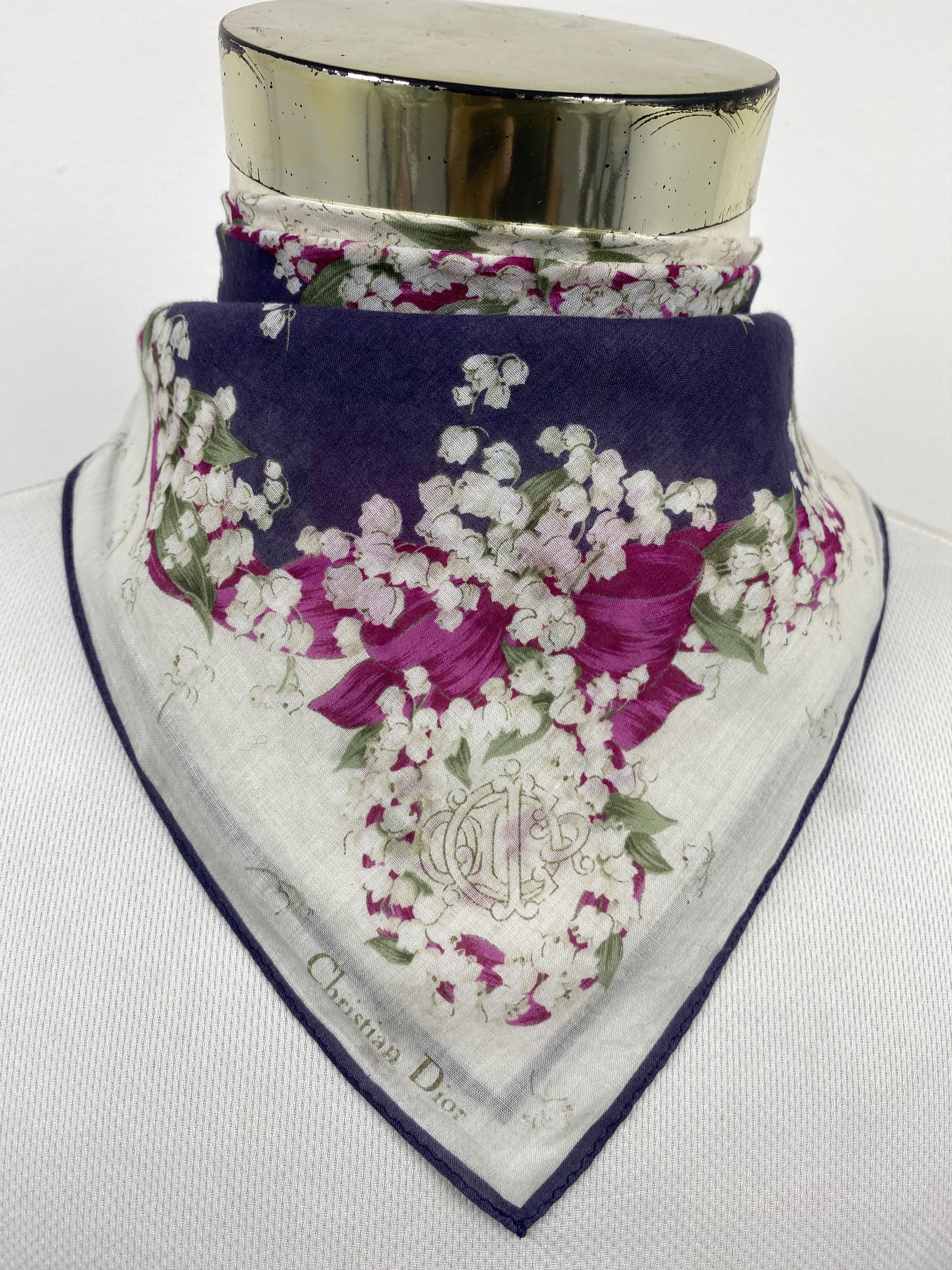 Dior Vintage Dior Handkerchief / Neckerchief HKC1133 Size ONE SIZE - 1 Thumbnail