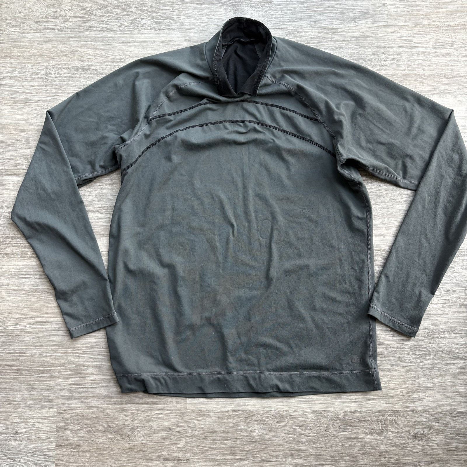 Rei REI Men's Base Layer 1/4 Zip Pullover Long Sleeve Gray Large Size US M / EU 48-50 / 2 - 1 Thumbnail