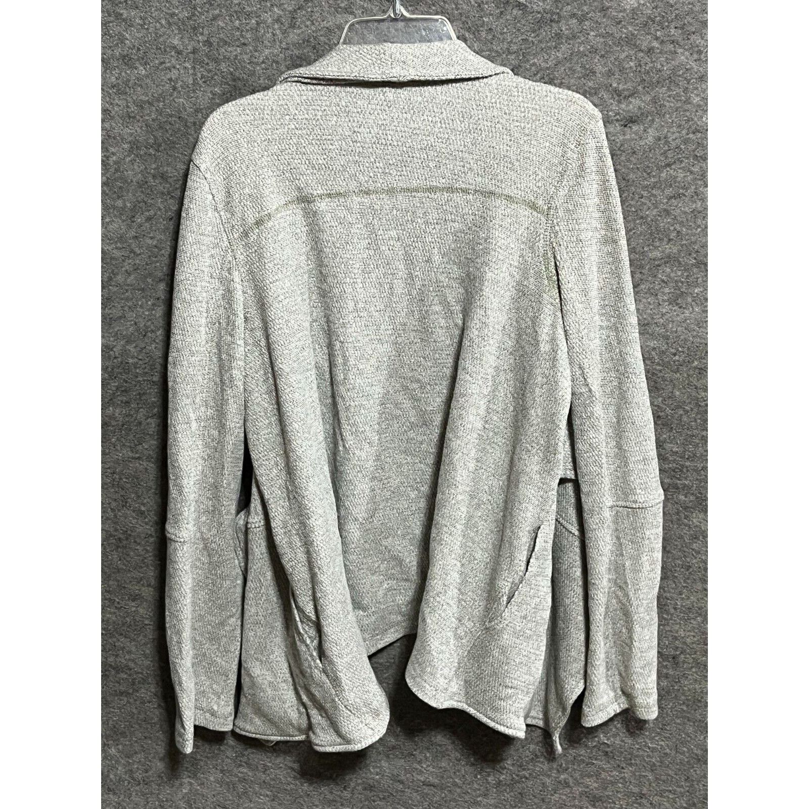 Other Three Dots Cardigan Women M Drape Knit Open Front Gray Size M / US 6-8 / IT 42-44 - 2 Thumbnail